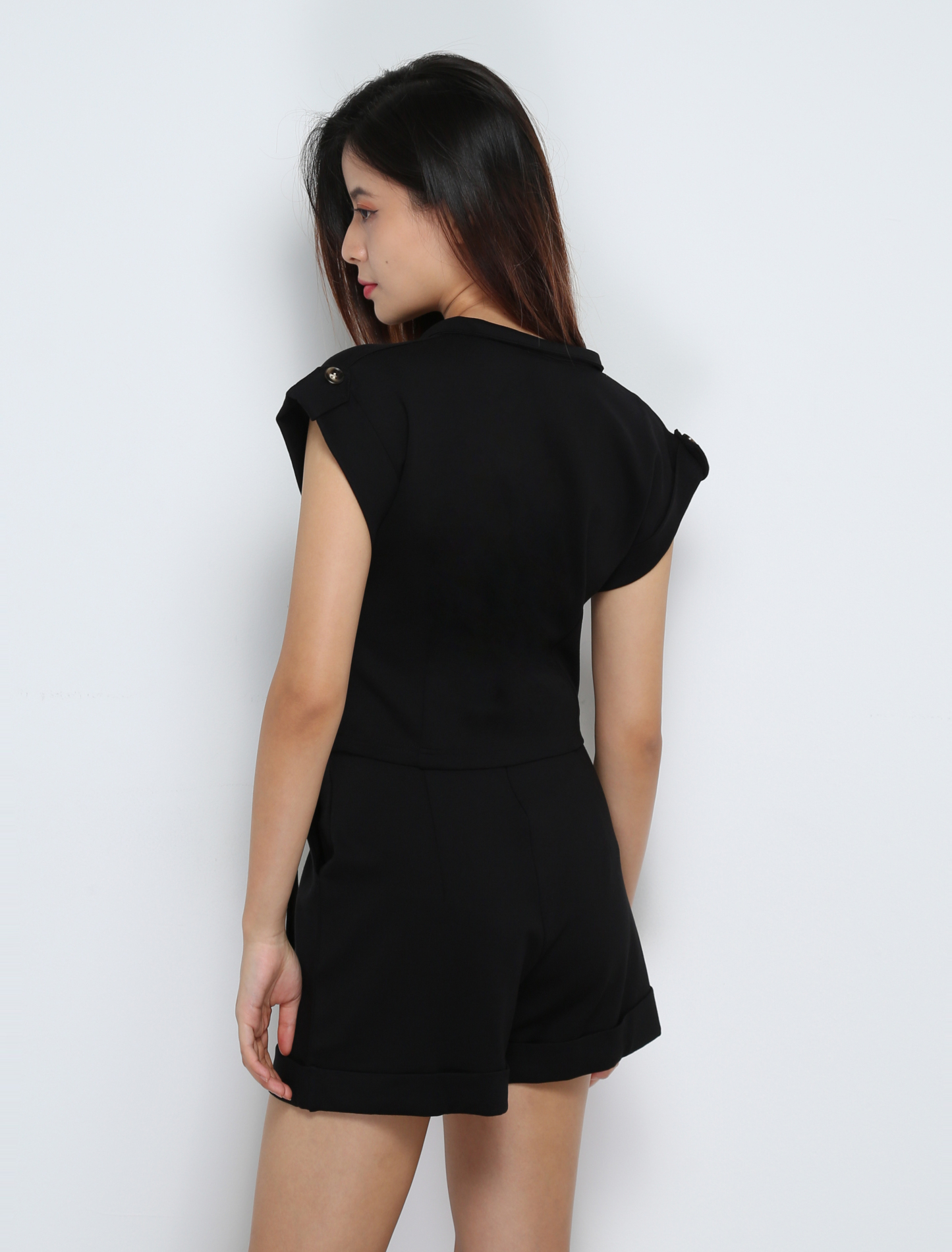 Short Sleeve Front Button Top With Short Pant Set 31861