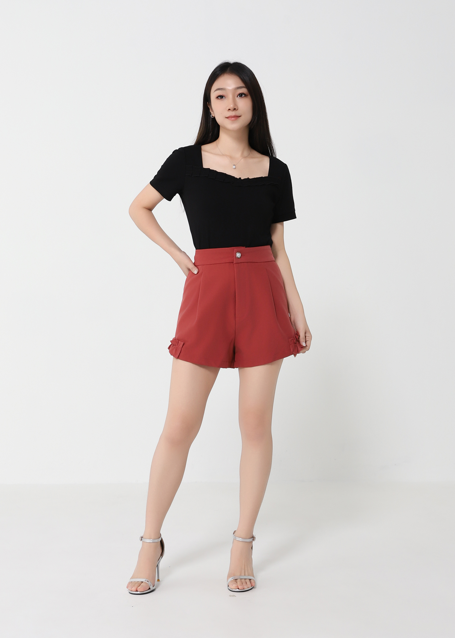 Front Pocket Pleated Short Pant 31880