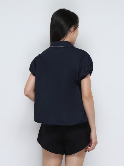 Front Zip Pleated Short Pant 31923