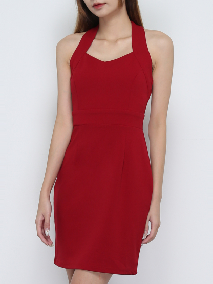 Sleeveless Back Zip Dress 32022