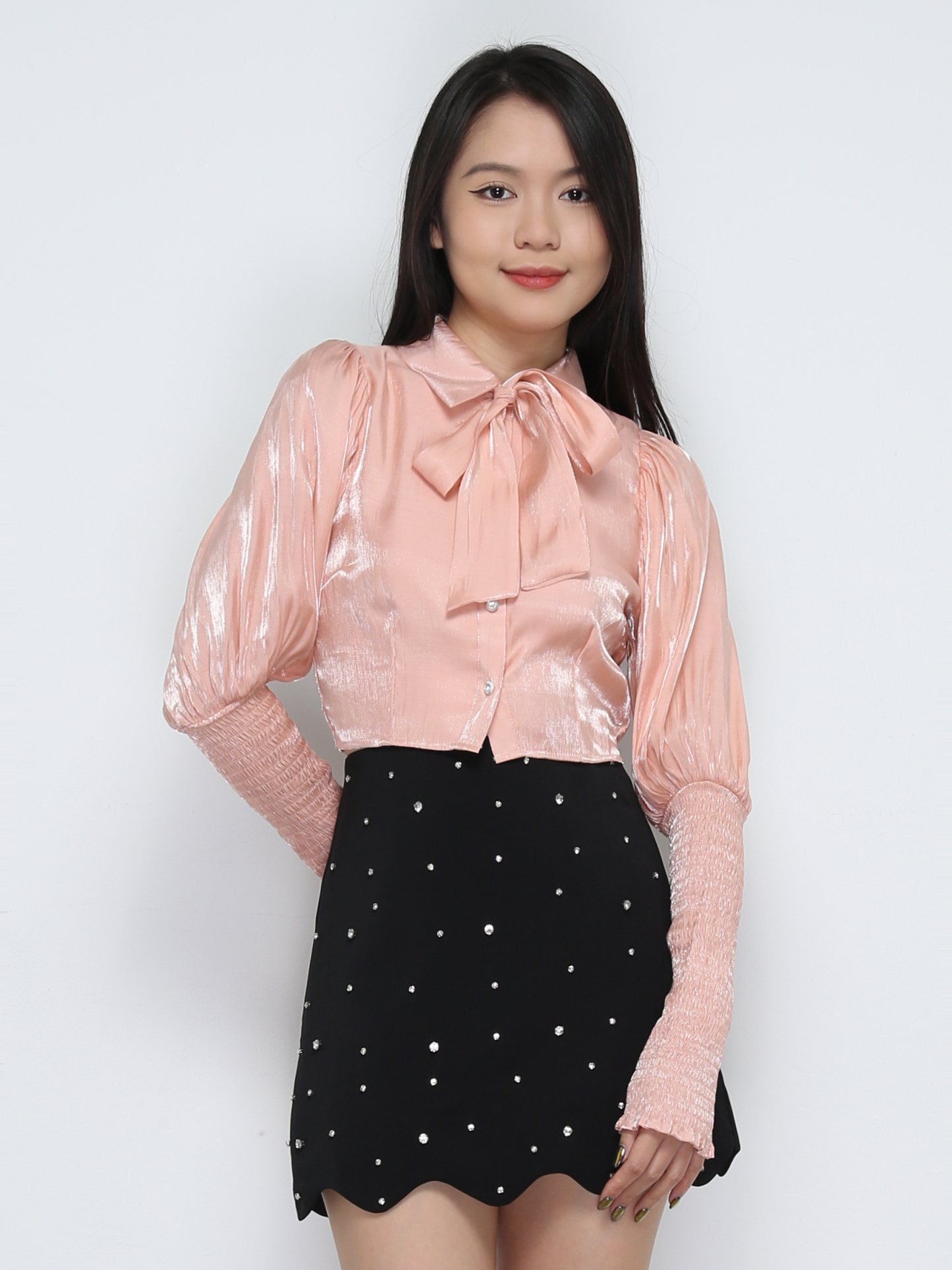 Long Sleeve Front Button Top 32070