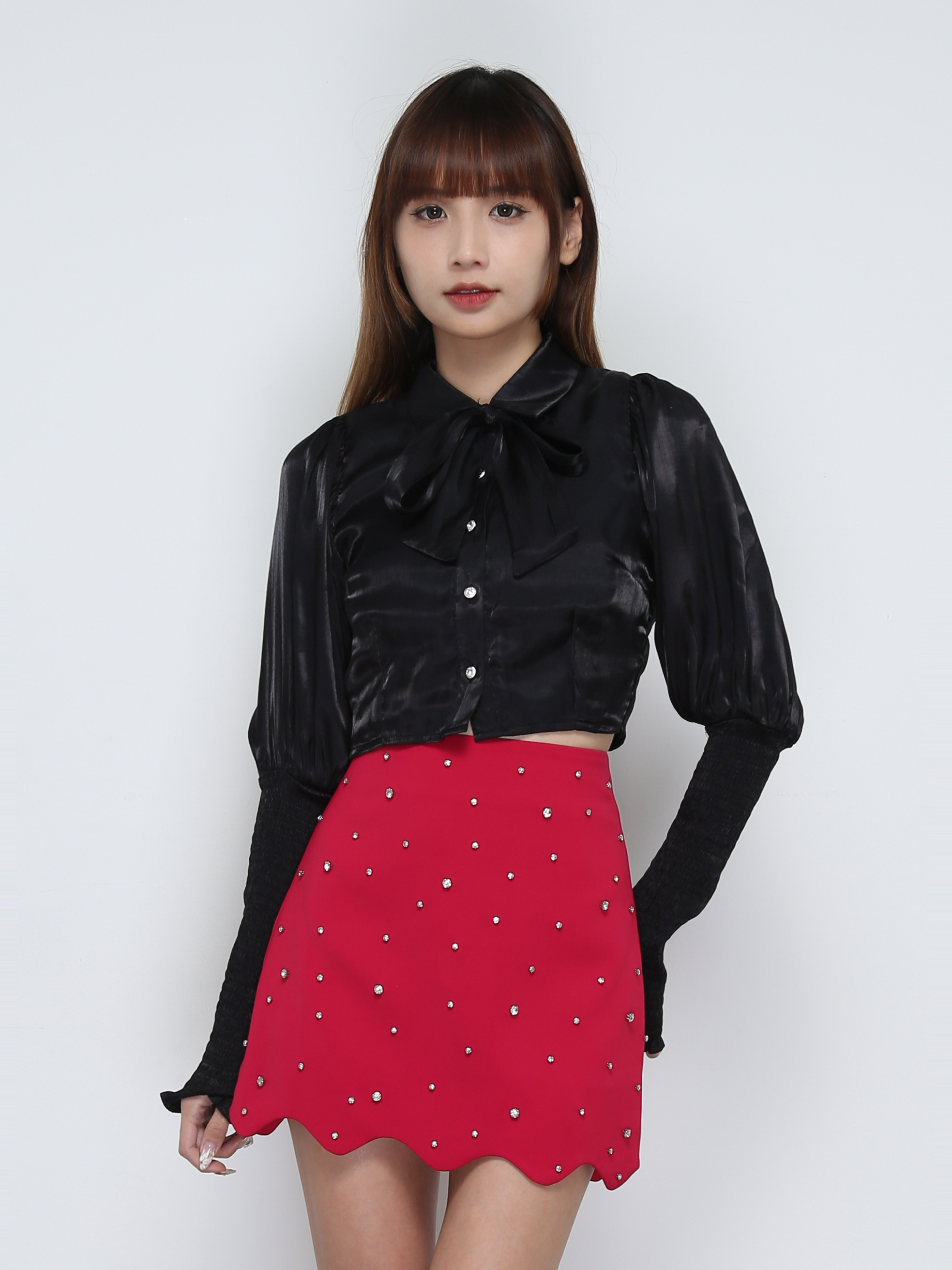 Long Sleeve Front Button Top 32070