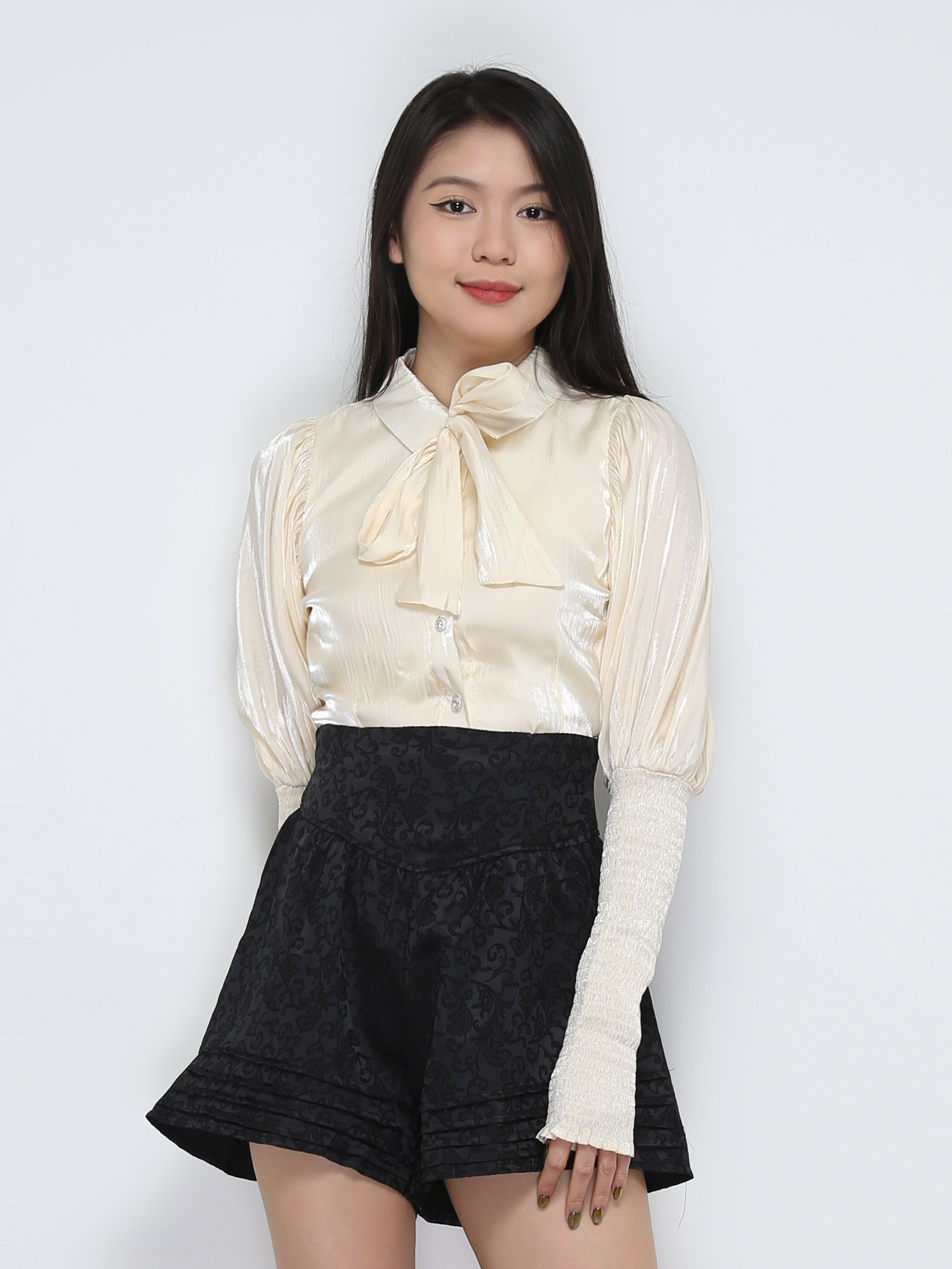 Long Sleeve Front Button Top 32070