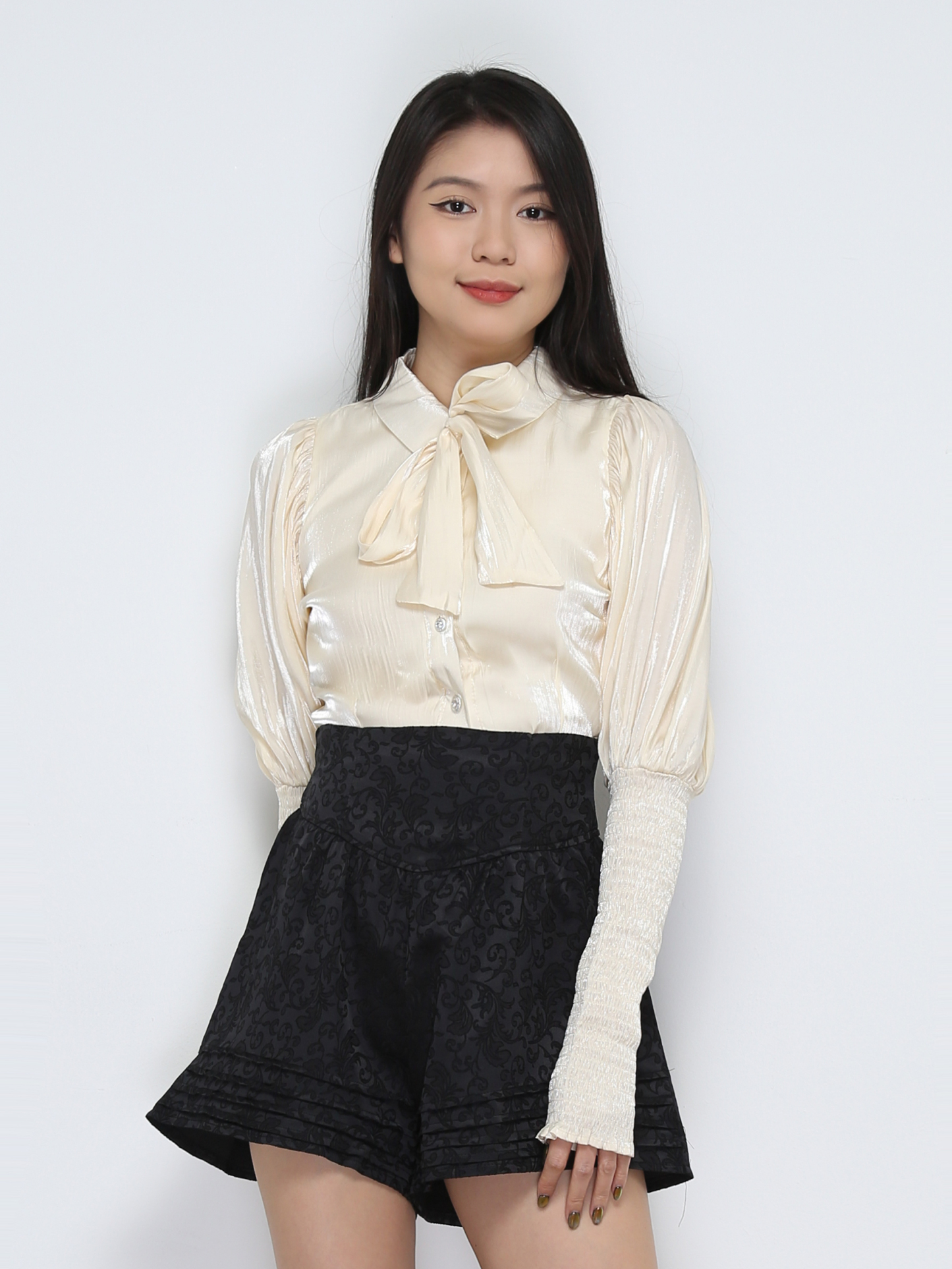 Long Sleeve Front Button Top 32070