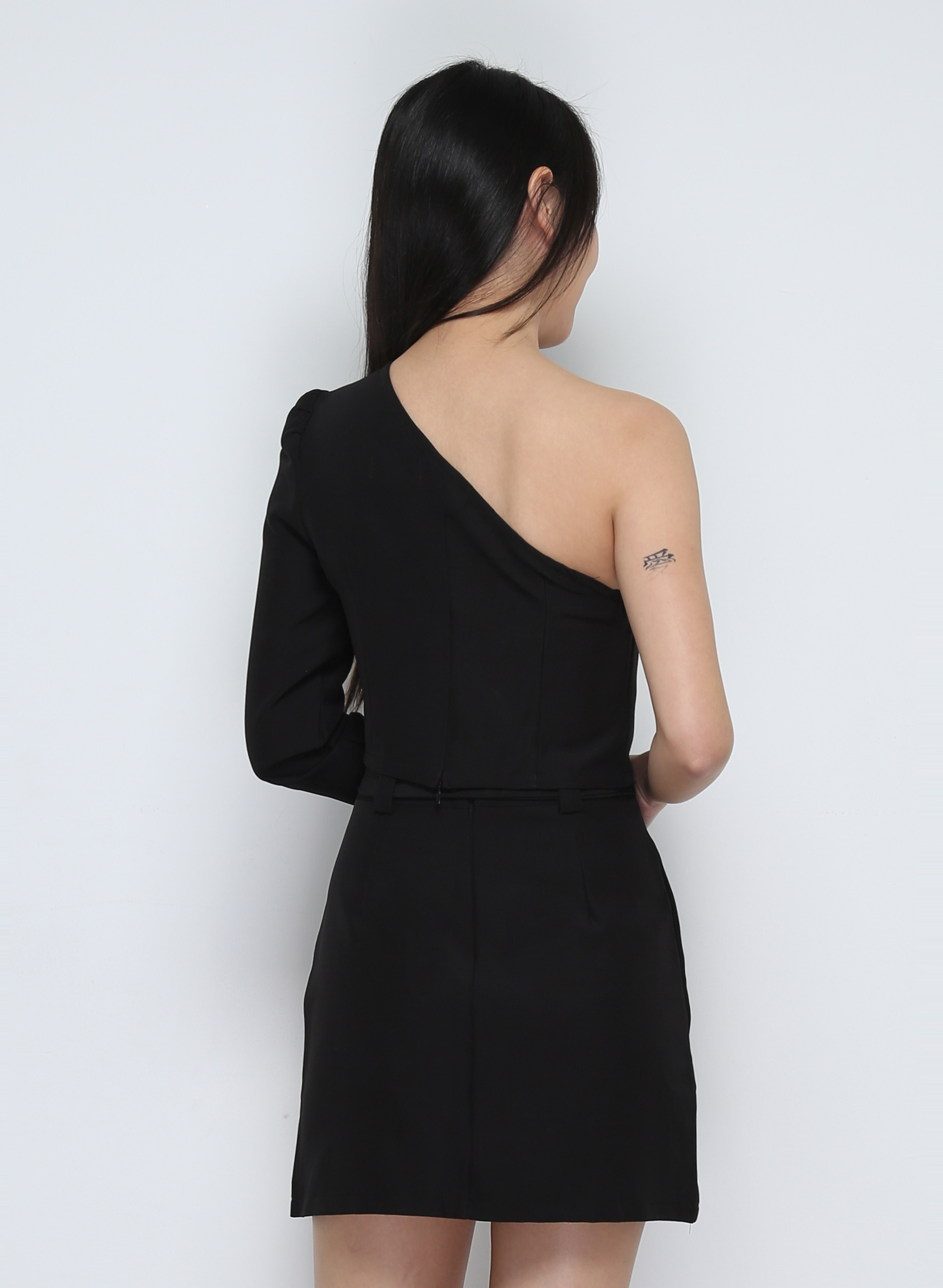 One Shoulder Top With Skirt Set 32072