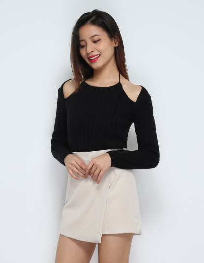 High Waist Wrap Skirt Pants 31940