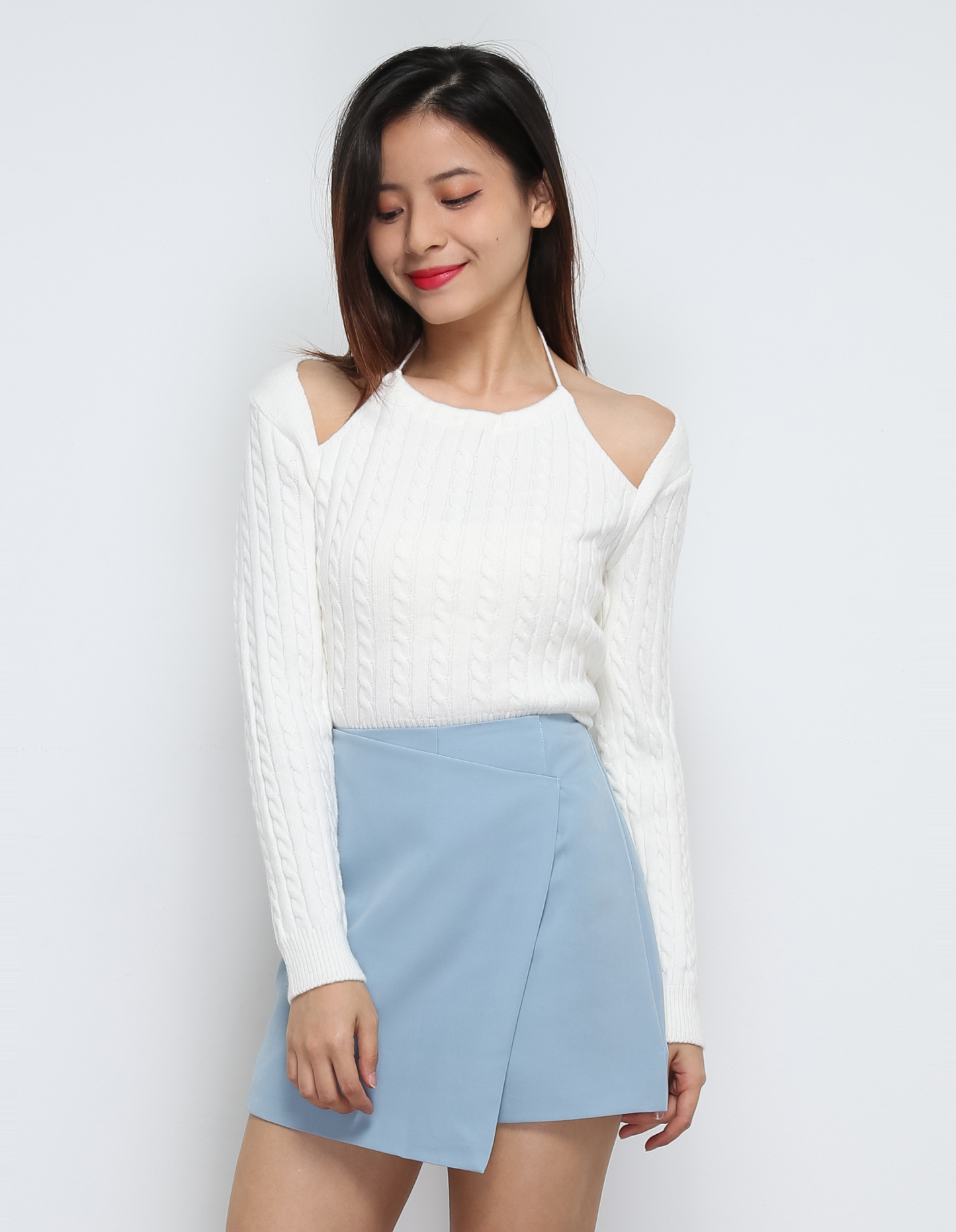 High Waist Wrap Skirt Pants 31940