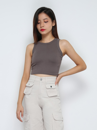 Sleeveless Back Hole Top 32122