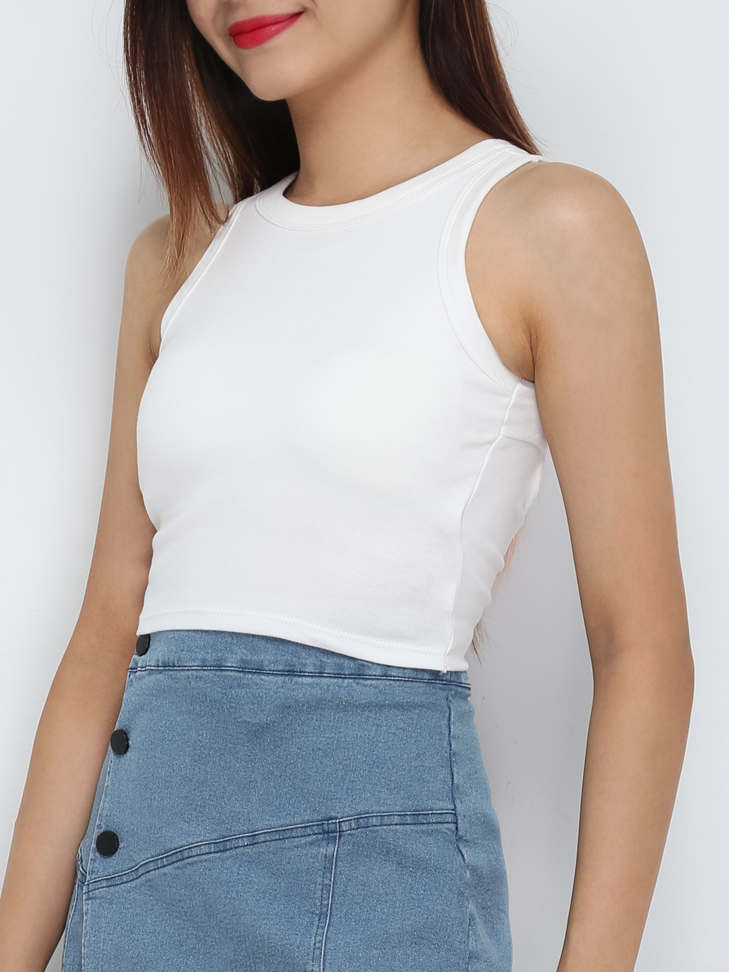 Sleeveless Back Hole Top 32122