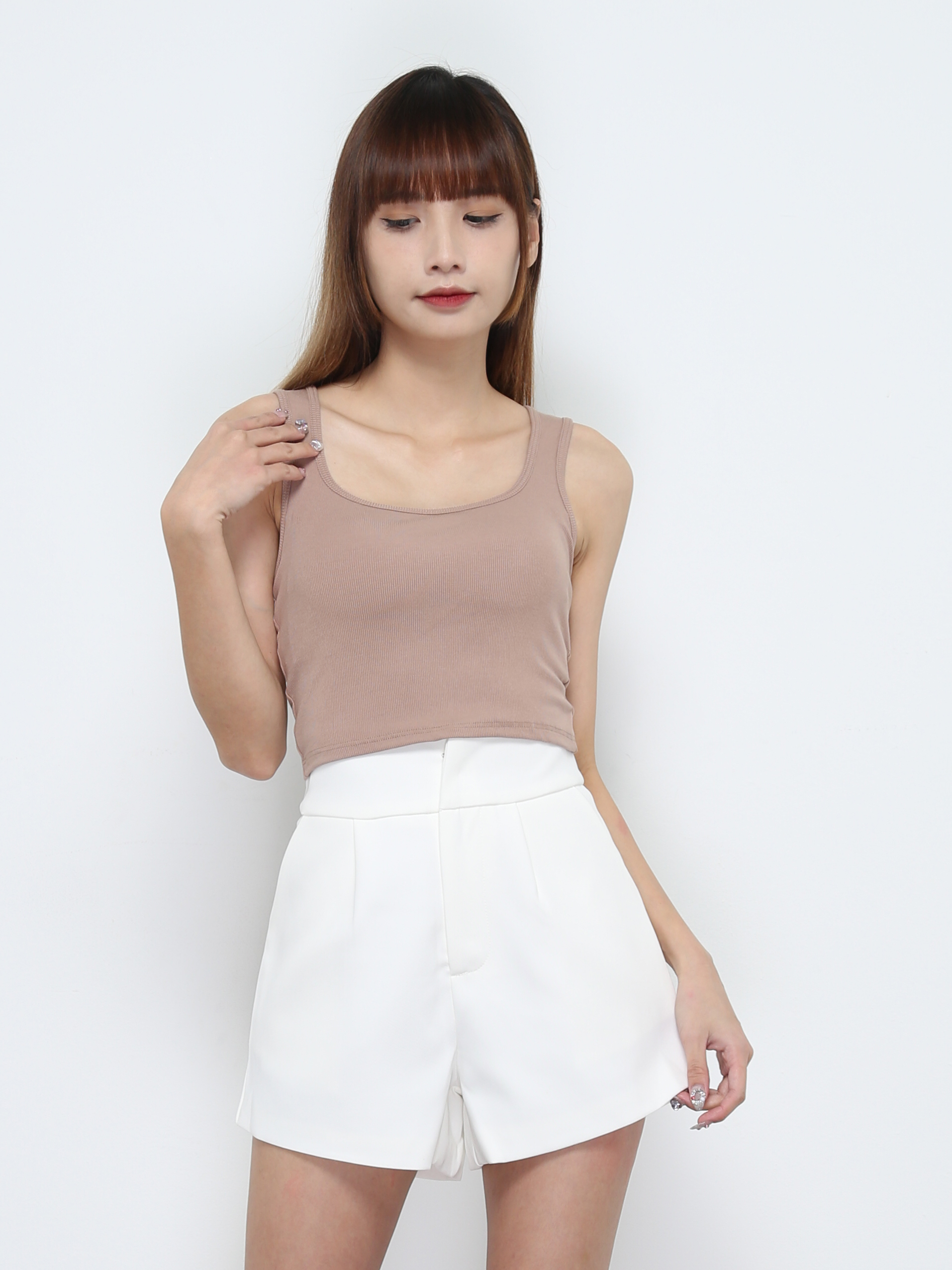 Sleeveless Plain Top 32204