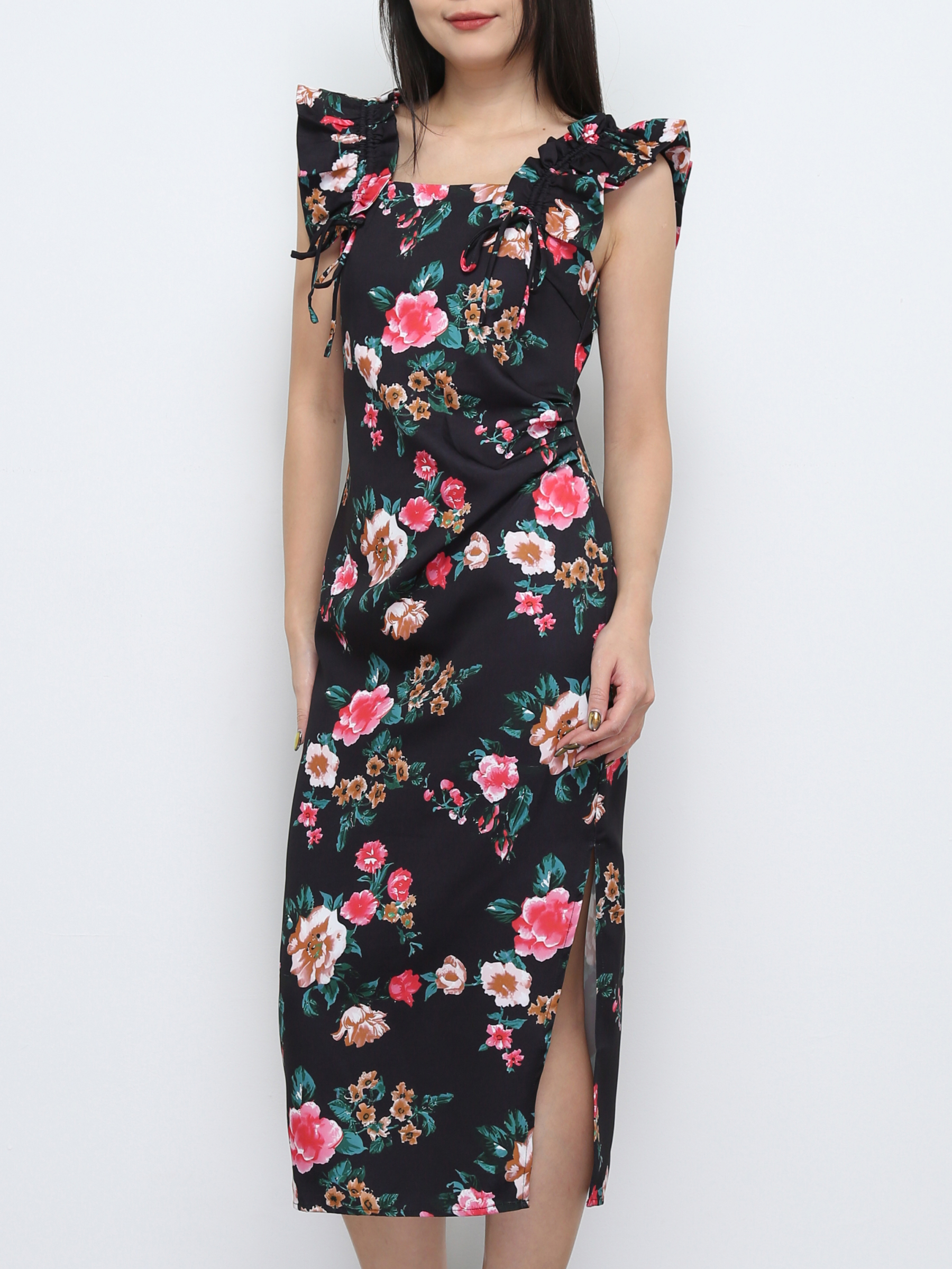 Sleeveless Floral Dress 32301