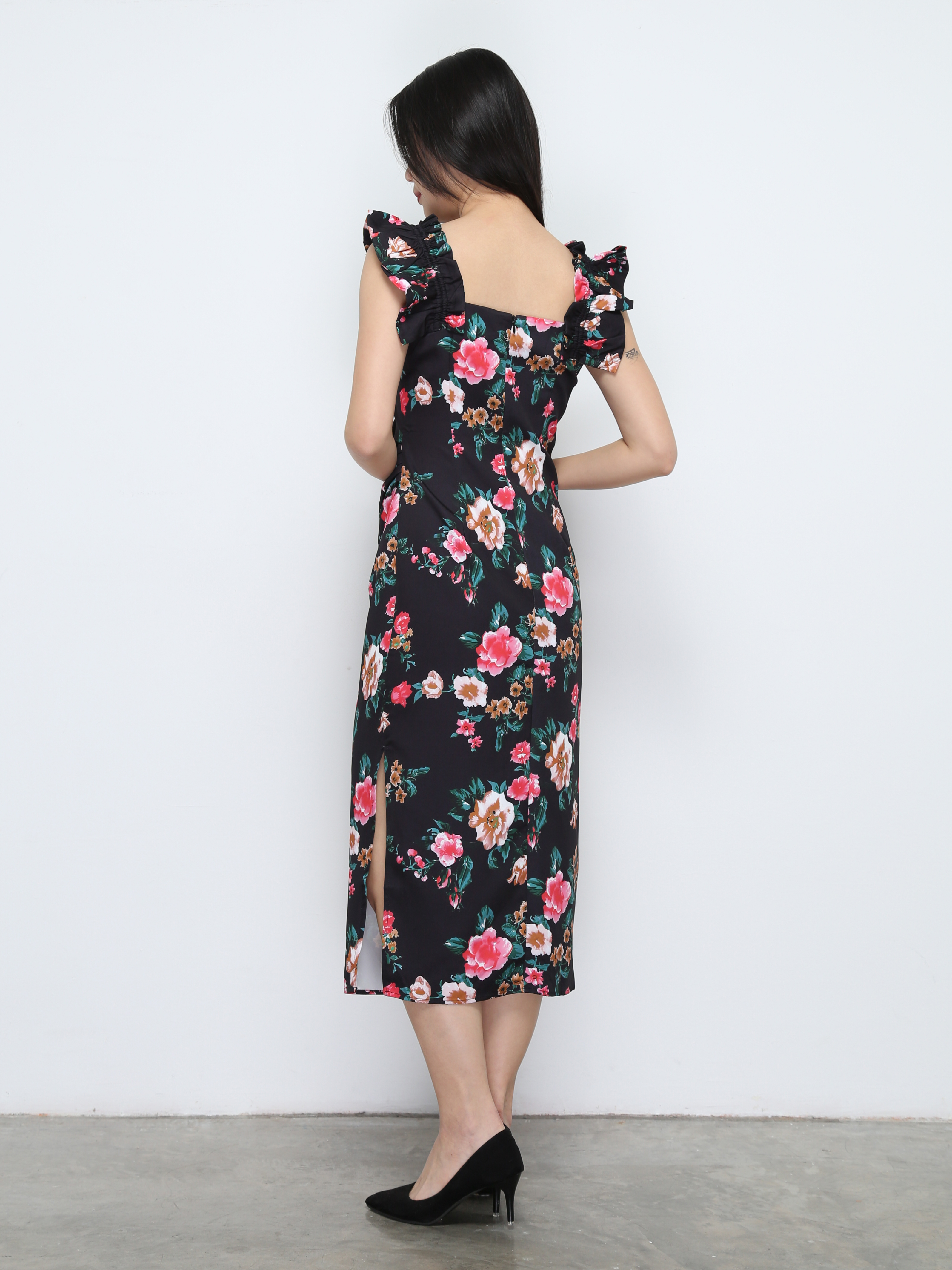 Sleeveless Floral Dress 32301