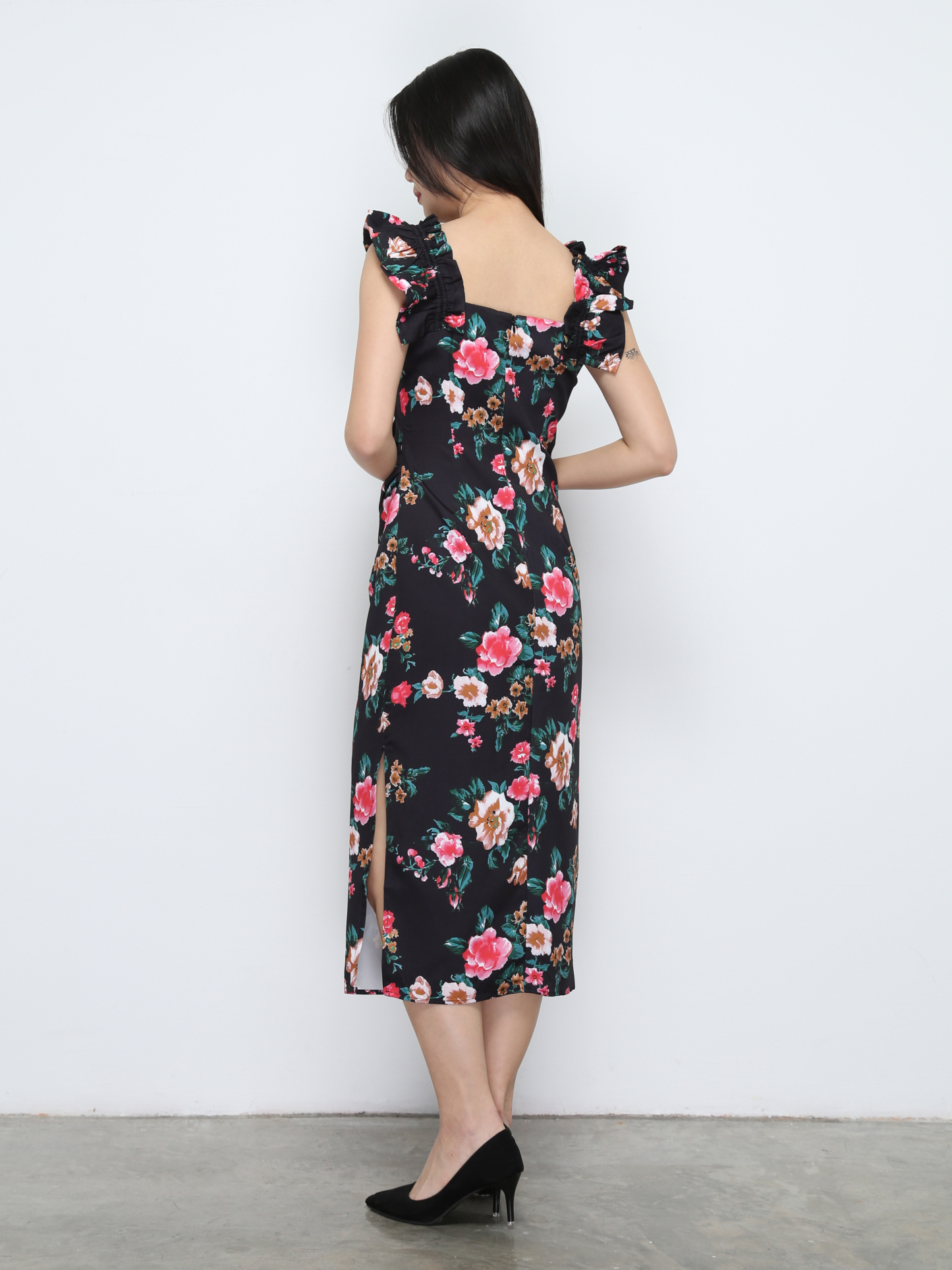 Sleeveless Floral Dress 32301