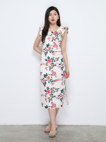 Sleeveless Floral Dress 32301
