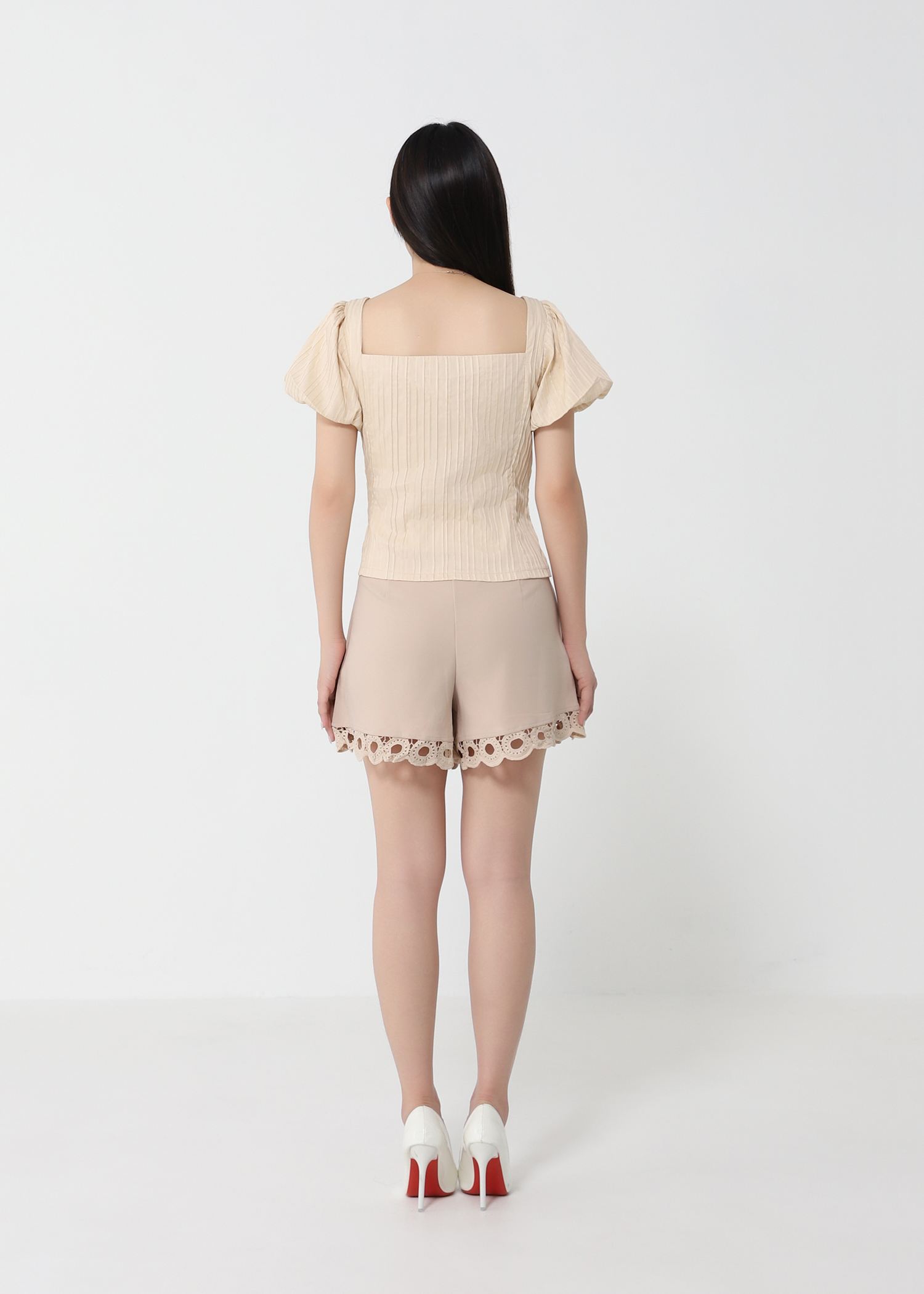 Puff Sleeve Wrap Top 32405
