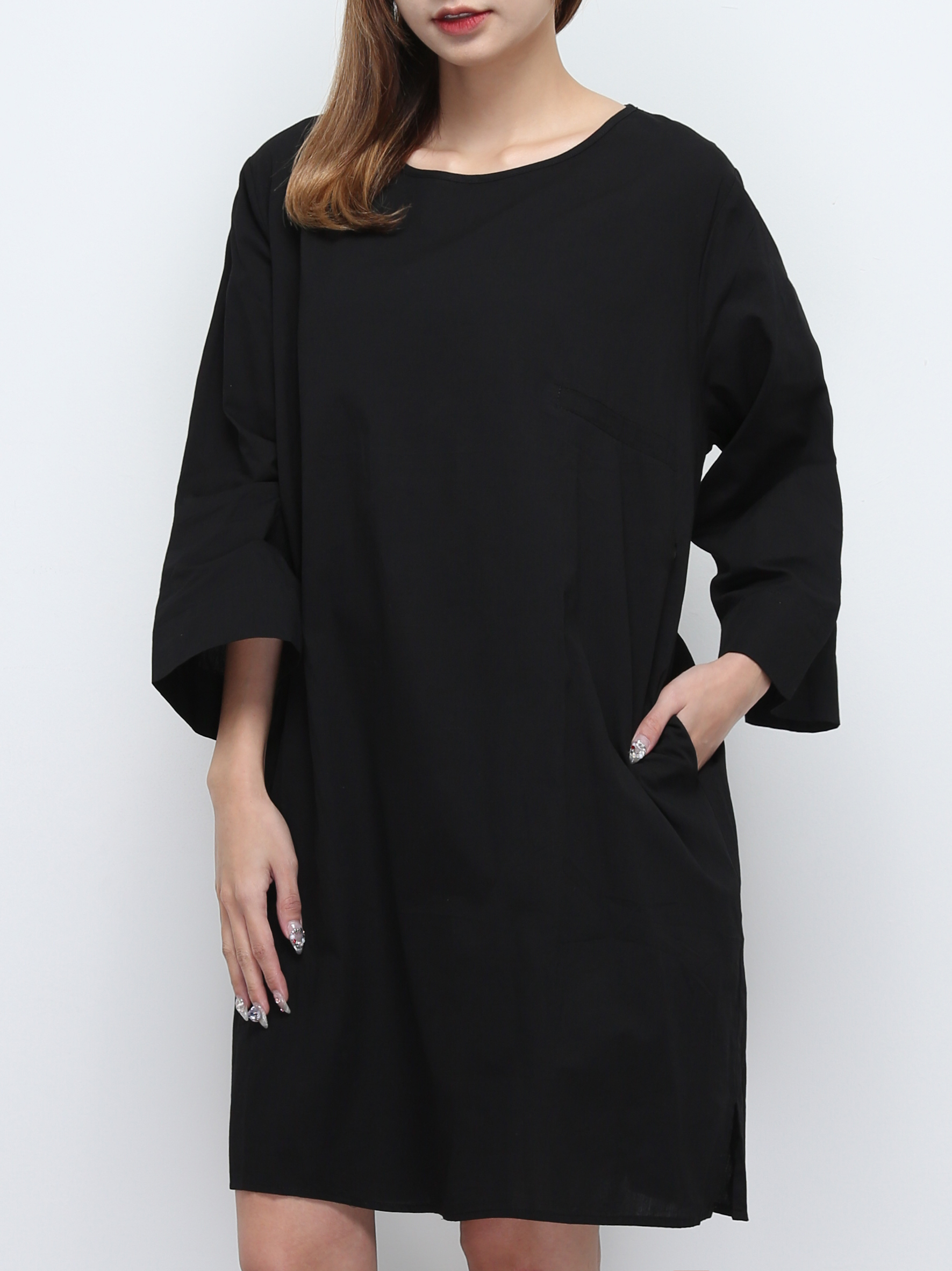Side Pocket Casual Wear Dress 32412