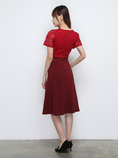 Lace With Side Pocket Dress 32434
