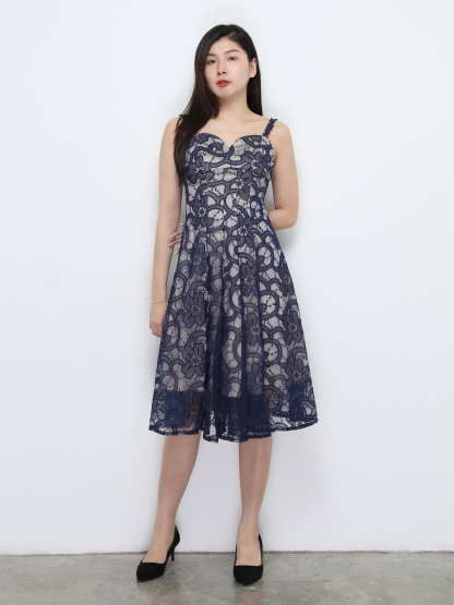 Sleeveless Lace Dress 32435