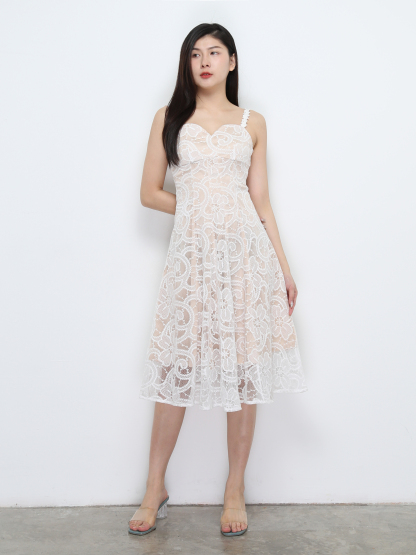 Sleeveless Lace Dress 32435