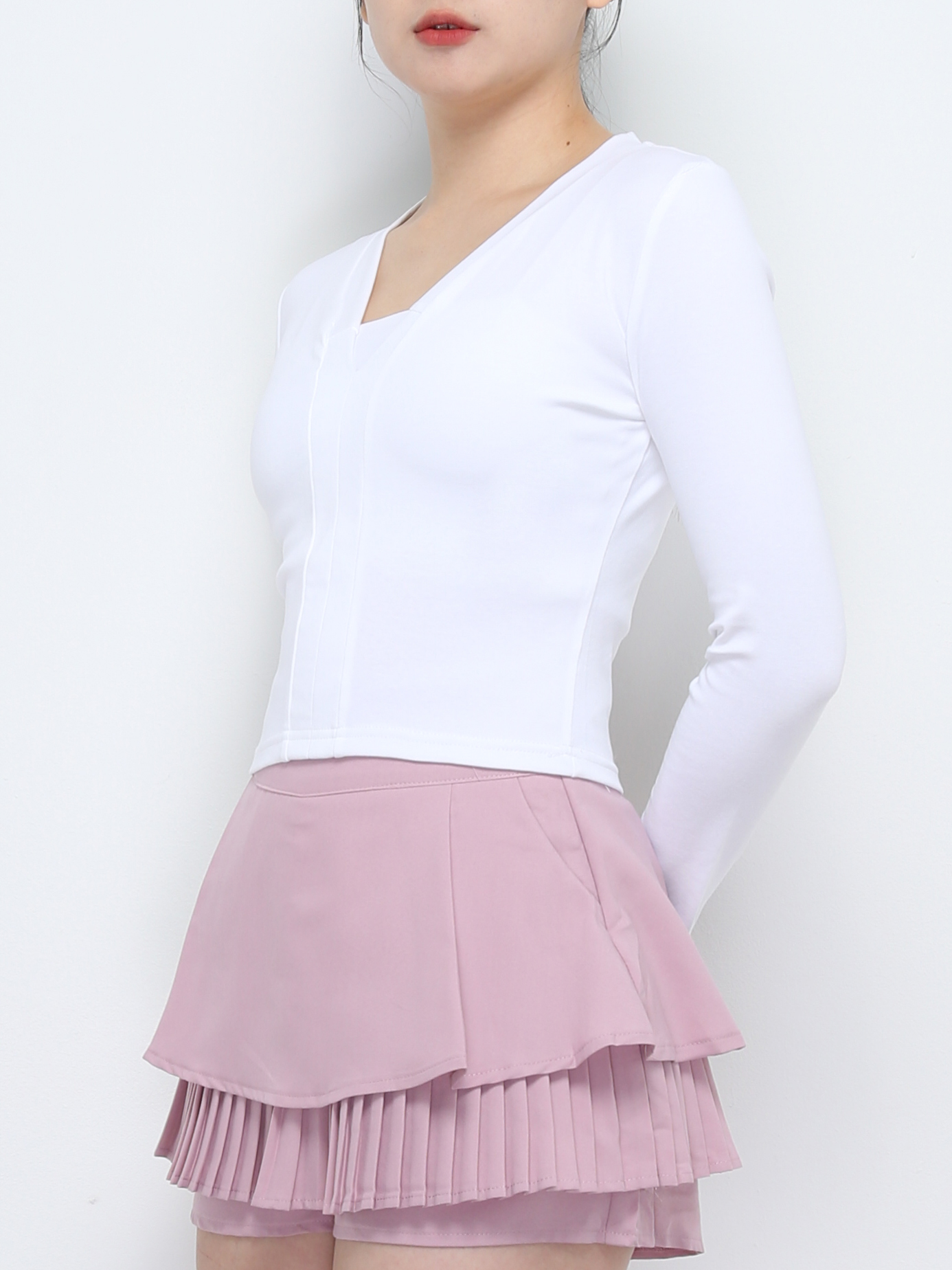 V Neck Long SLeeve Top 32478