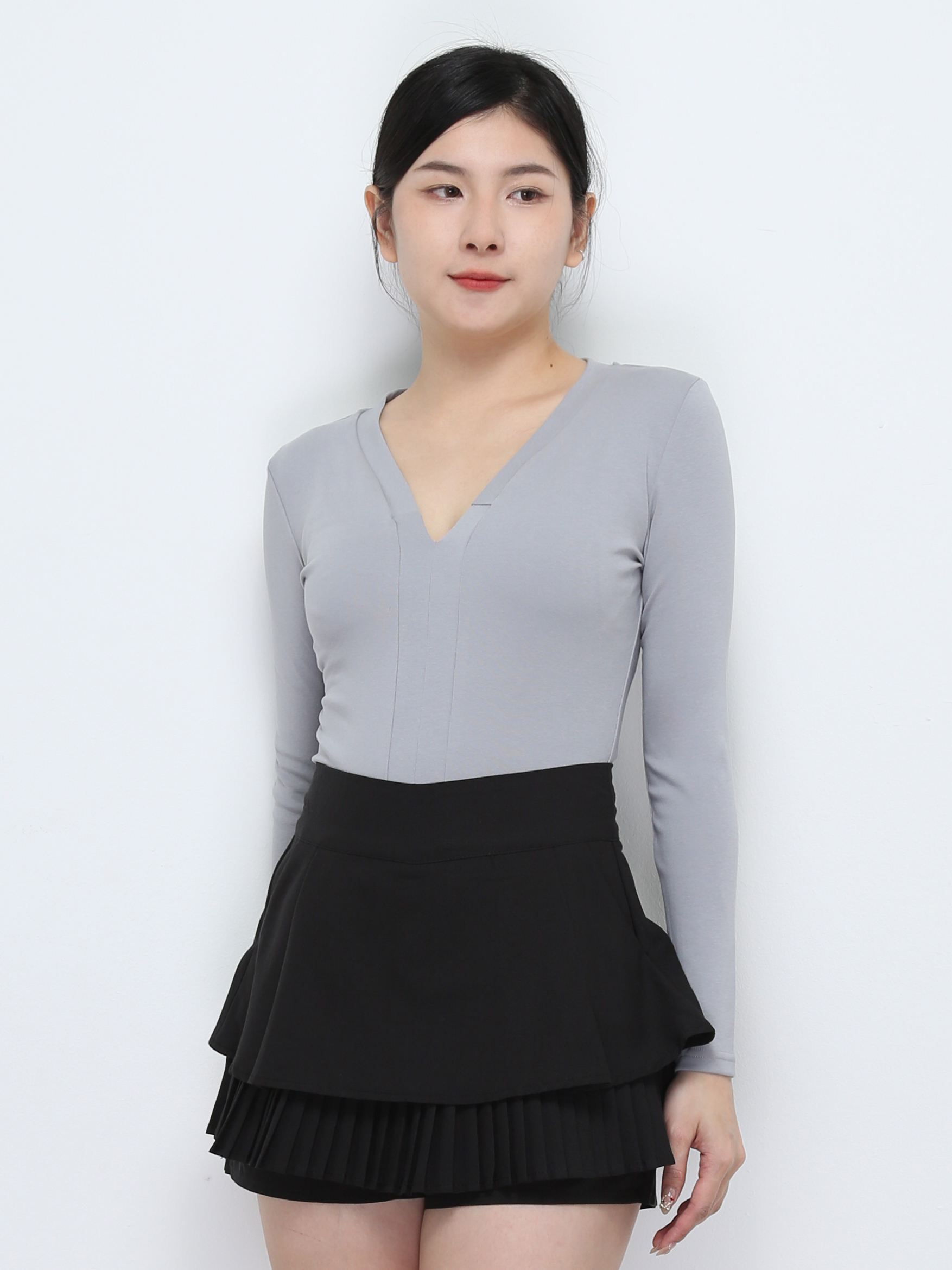 V Neck Long SLeeve Top 32478