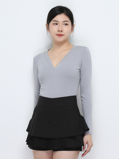 V Neck Long SLeeve Top 32478