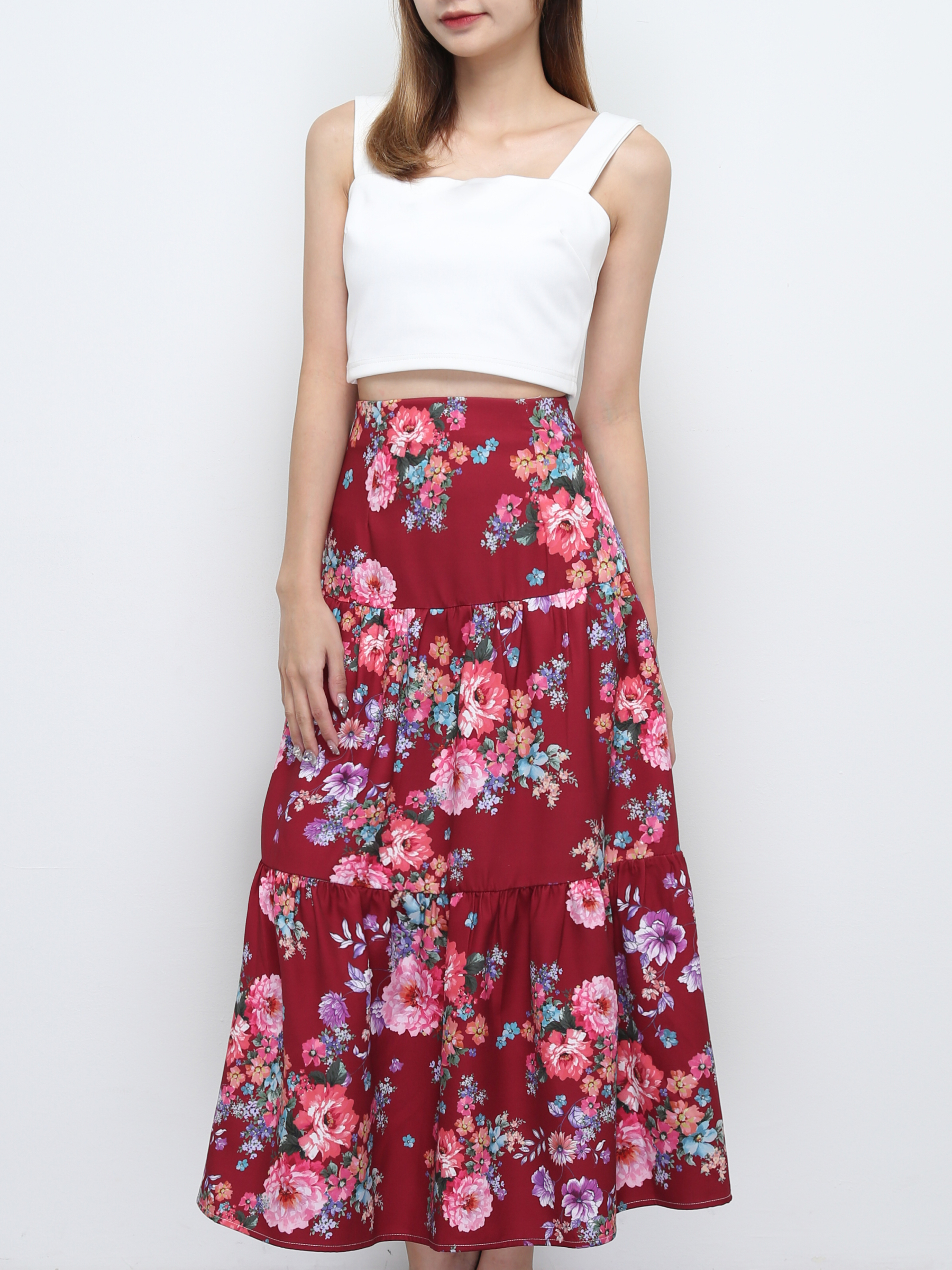 Two Tone Floral Bottom Set 32482