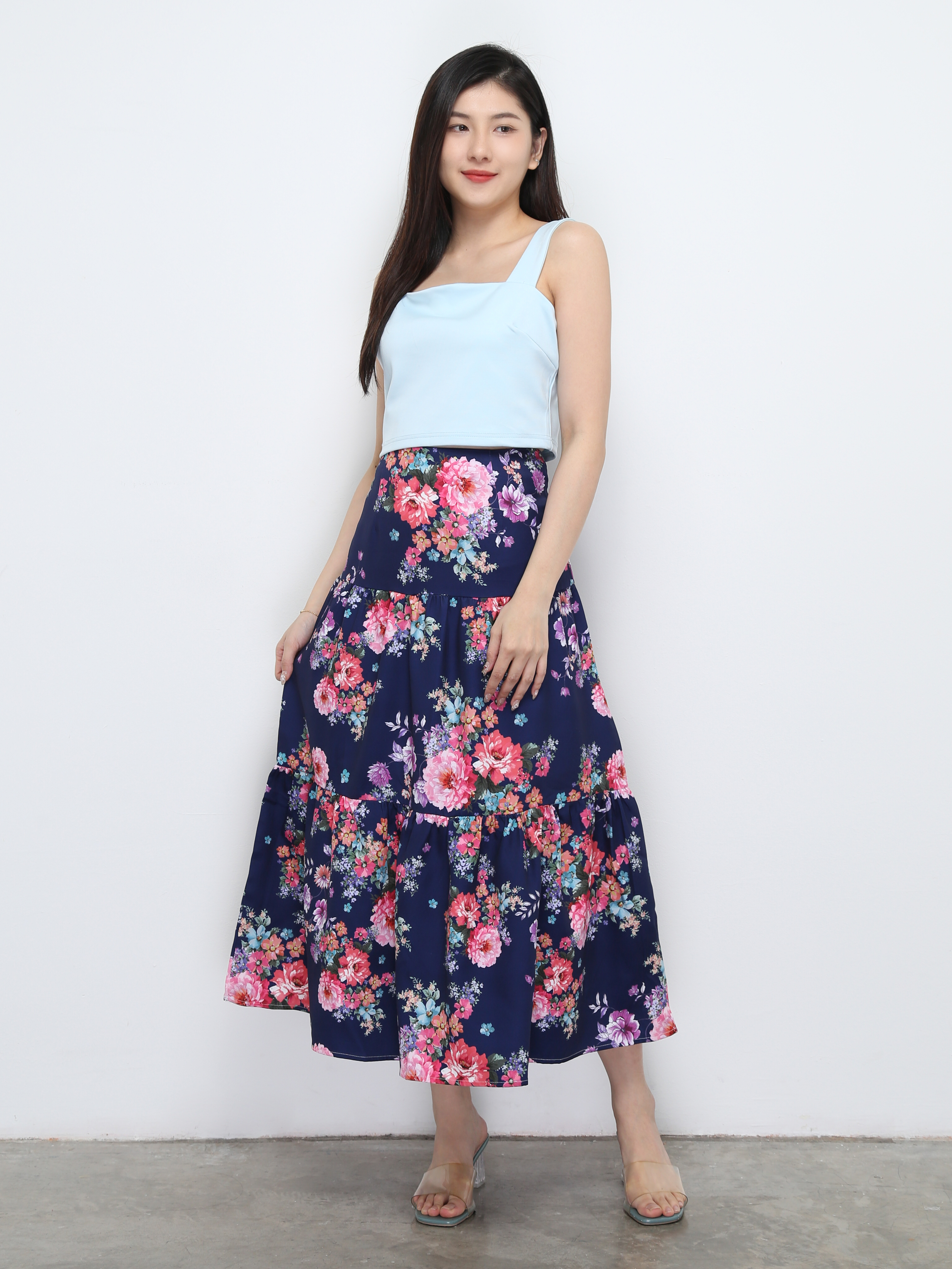 Two Tone Floral Bottom Set 32482