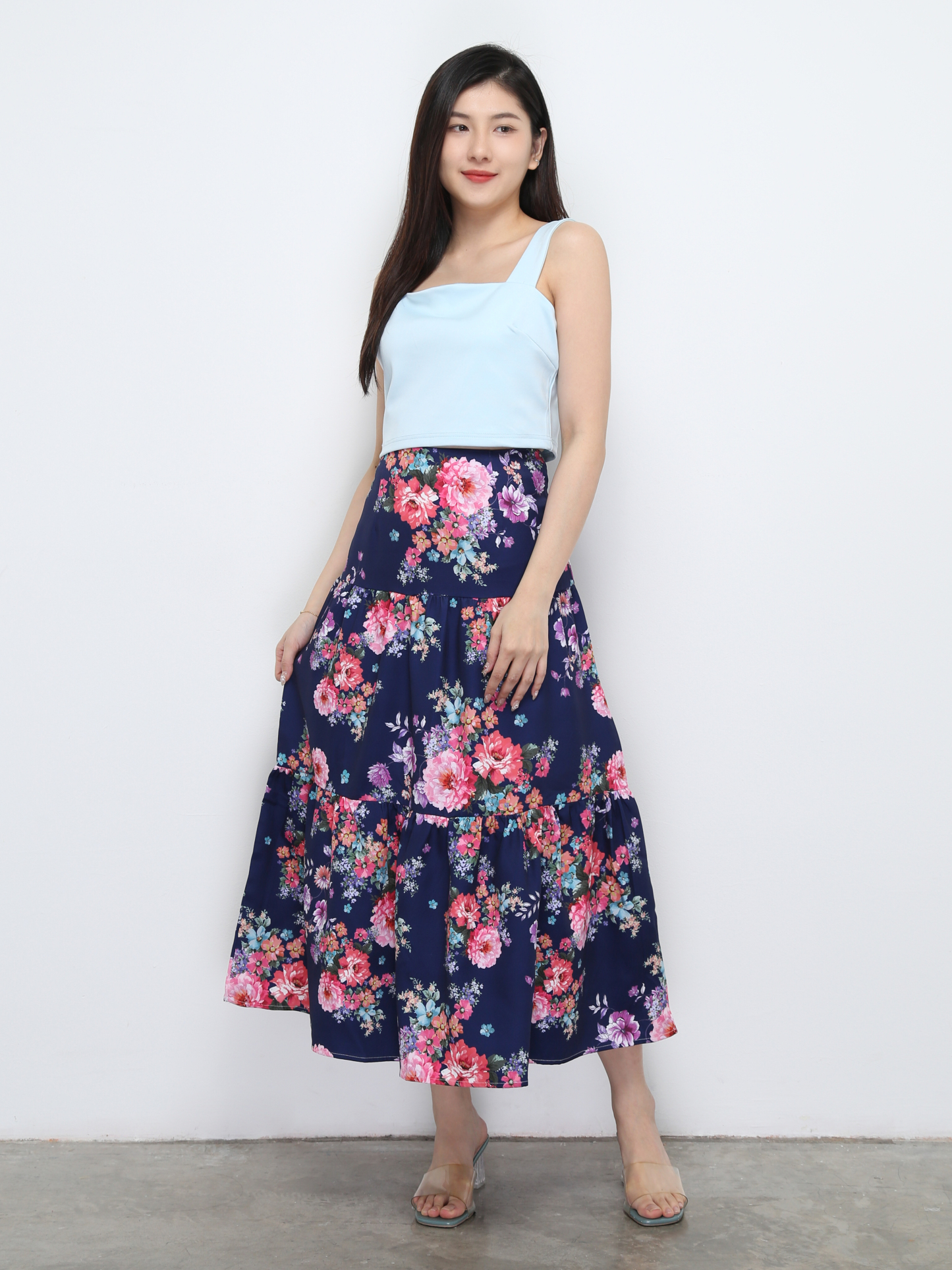 Two Tone Floral Bottom Set 32482