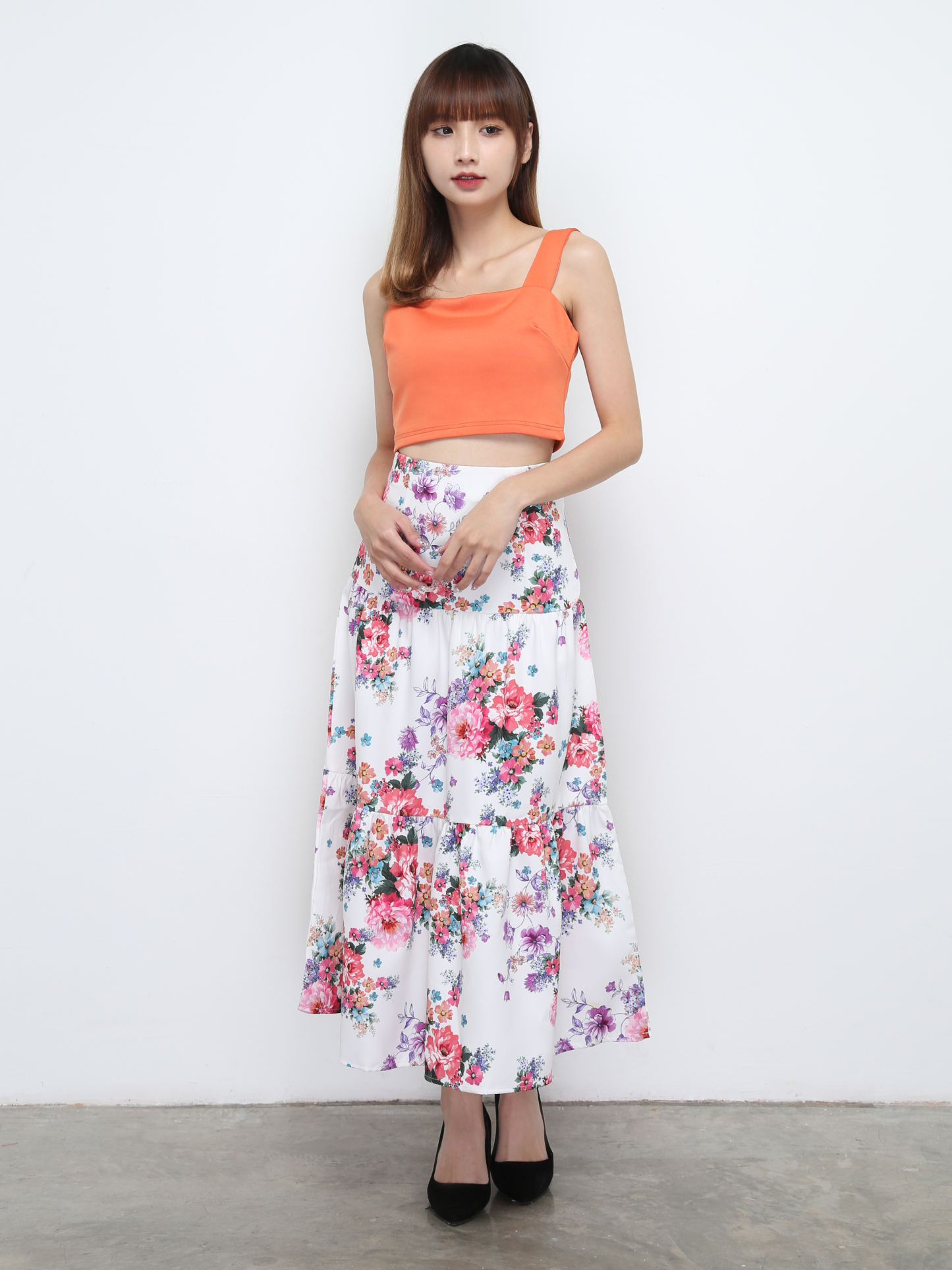 Two Tone Floral Bottom Set 32482