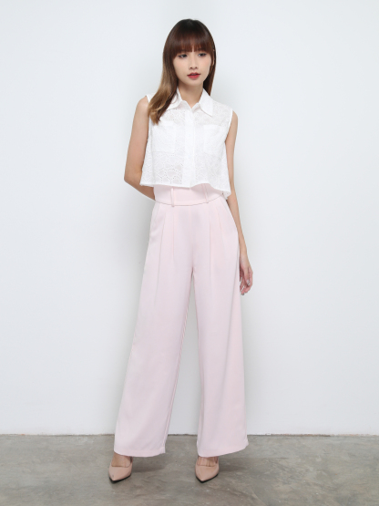 Sleeveless Eyelet Top 32541