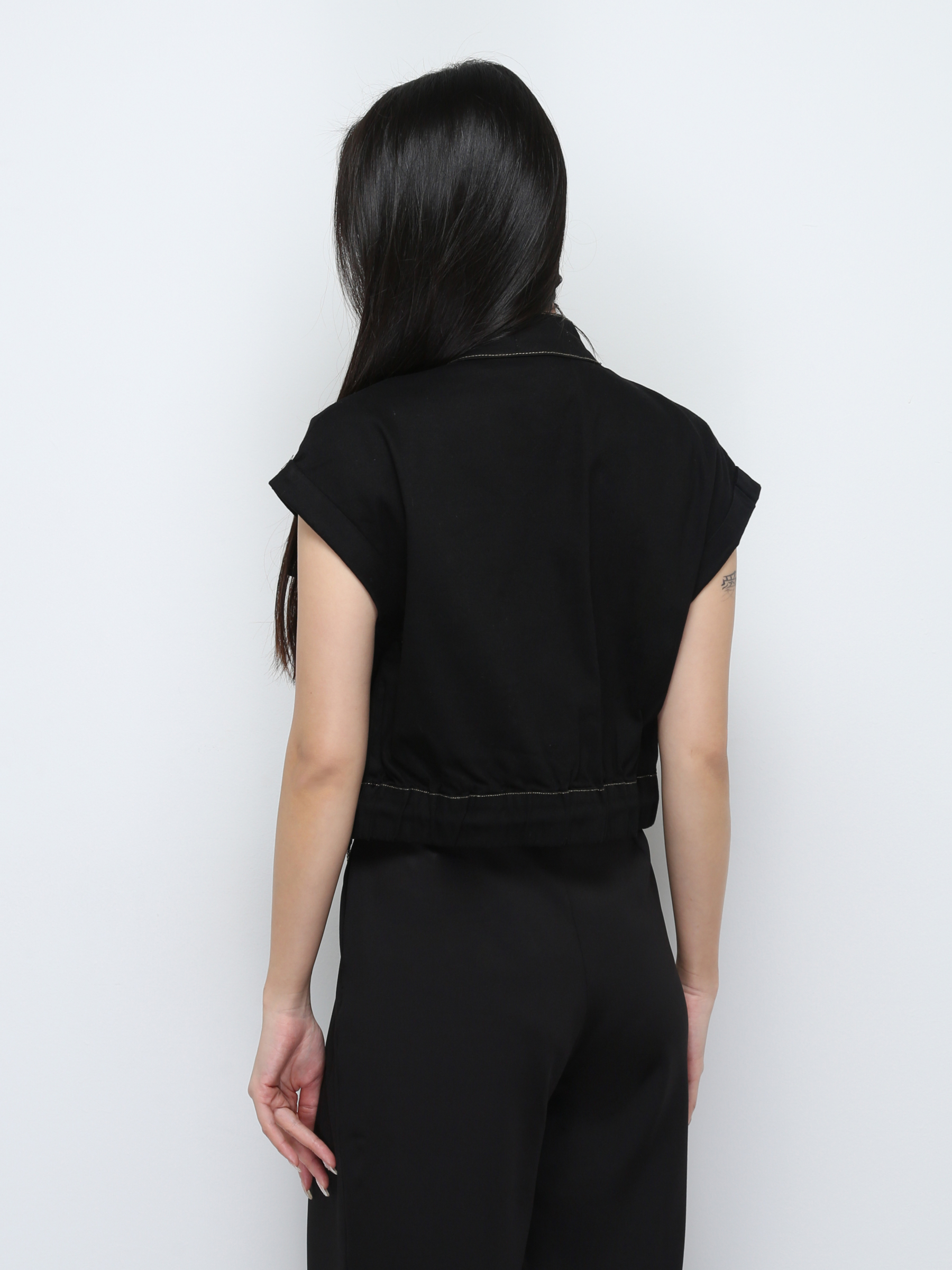 Front Zip With Waist Drawstreing Top 32552 (SPO)