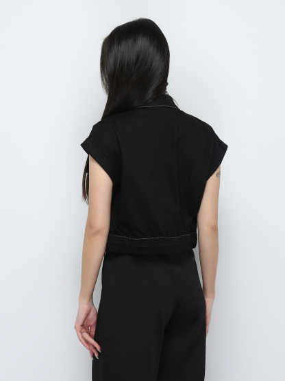 Front Zip With Waist Drawstreing Top 32552 (SPO)