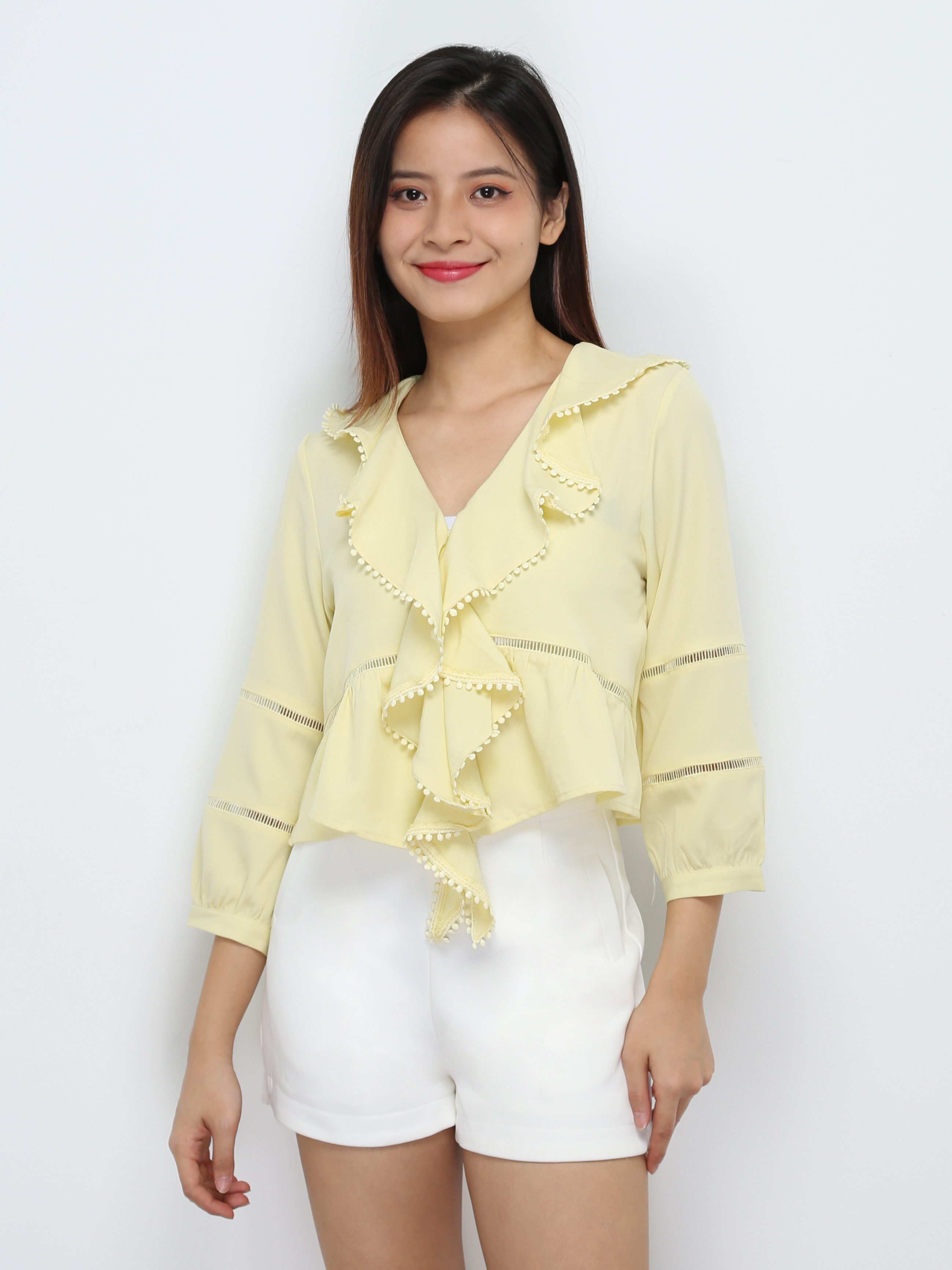 Ruffles With Eyelet Top 32585
