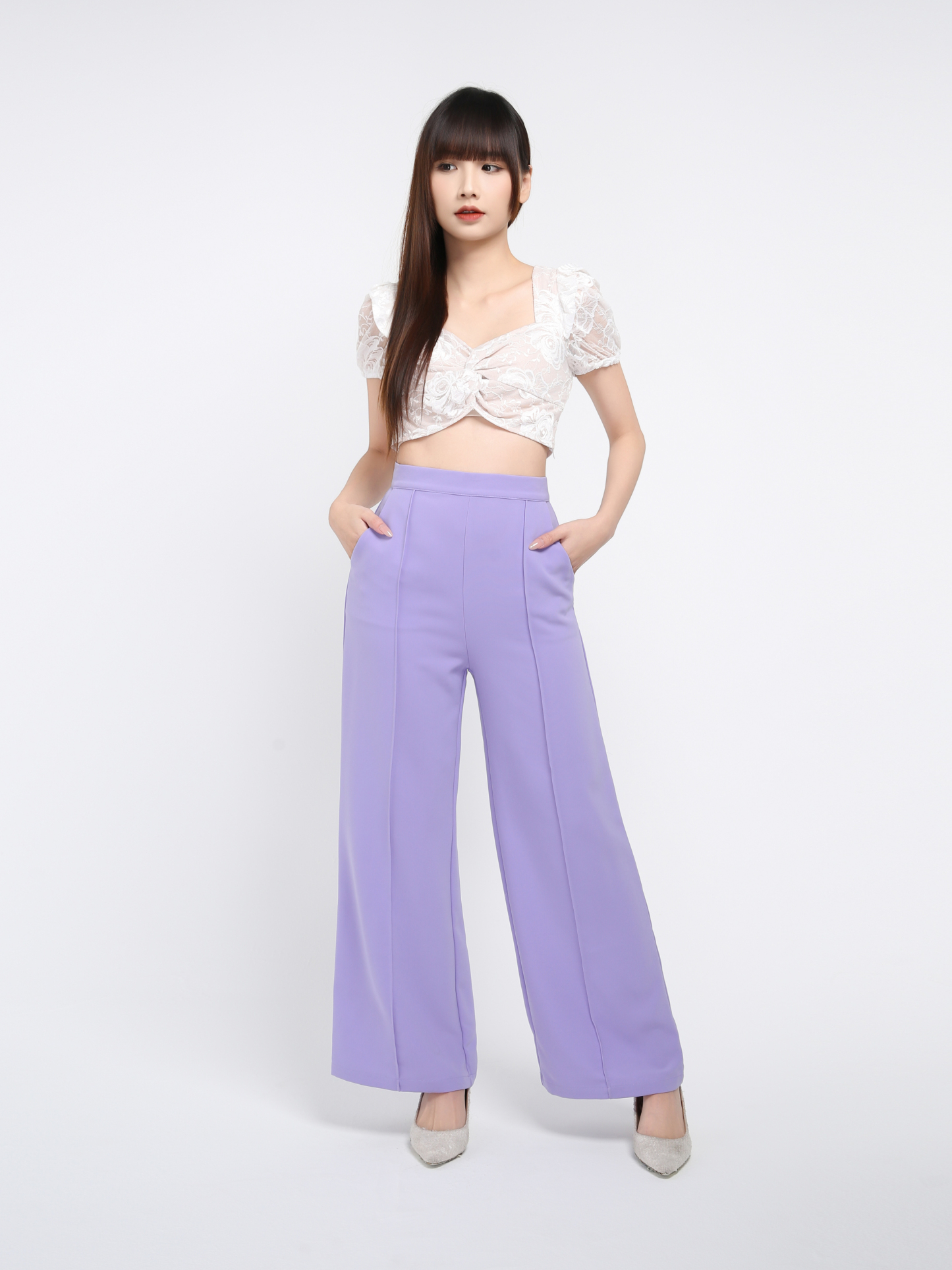 Side Pocket Long Pants 32615