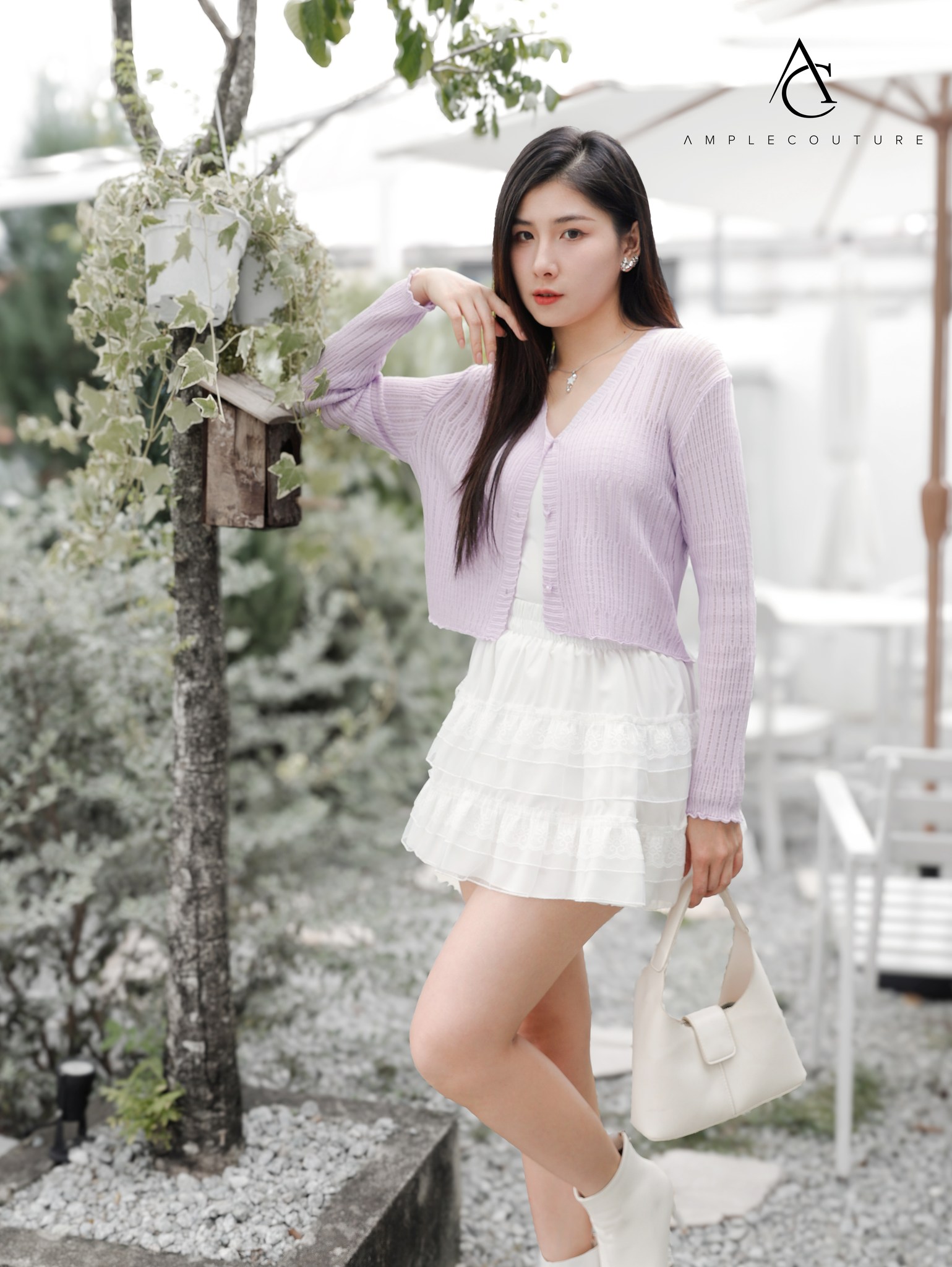 Knitted Front Button Top 32748