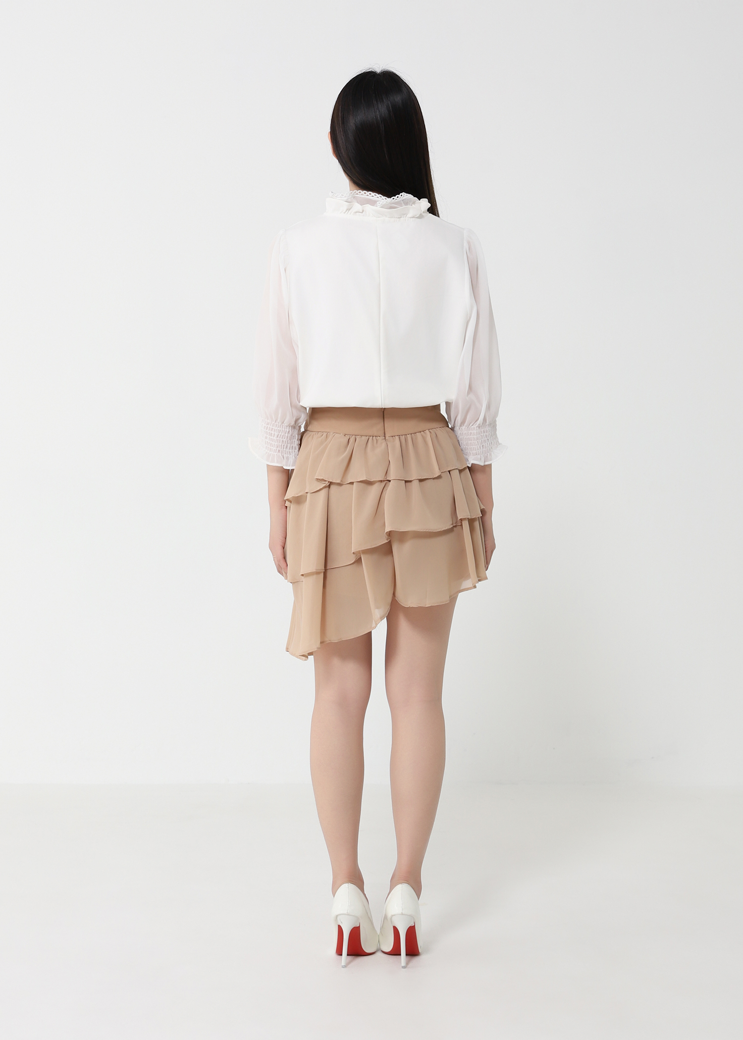Irrgular Long Layered SKirt Pants 32862