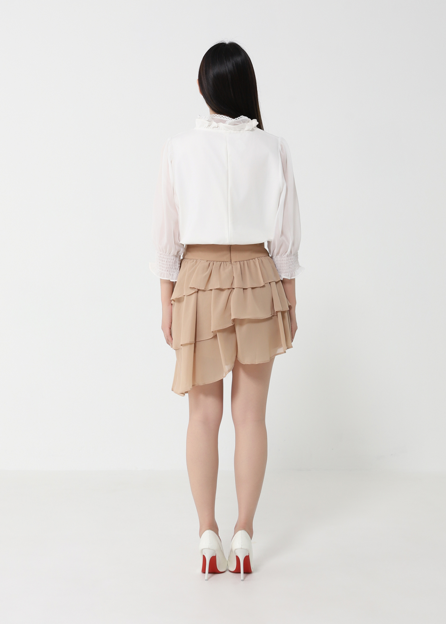 Irrgular Long Layered SKirt Pants 32862