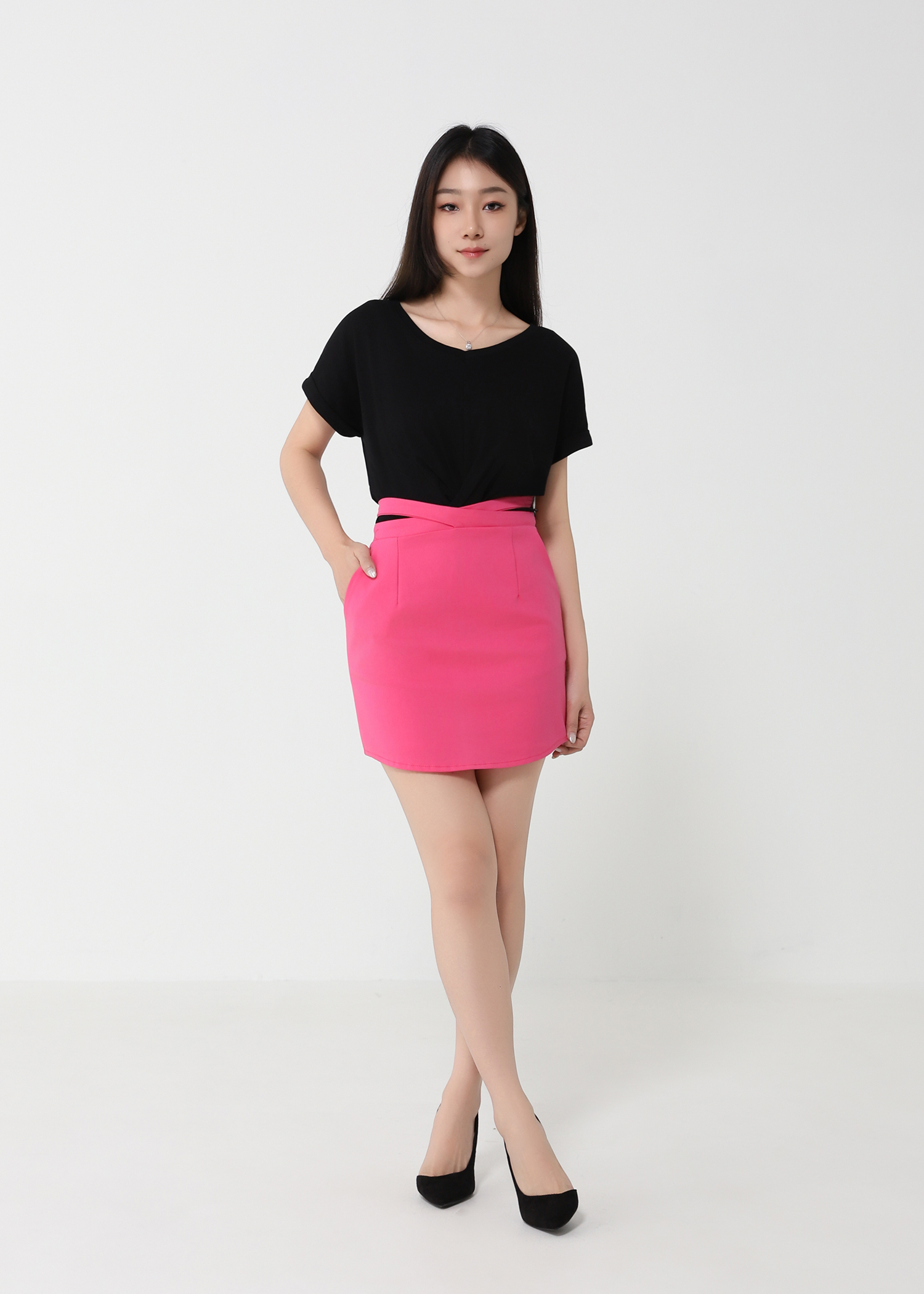 Waist Hole Skirt Pants 32962