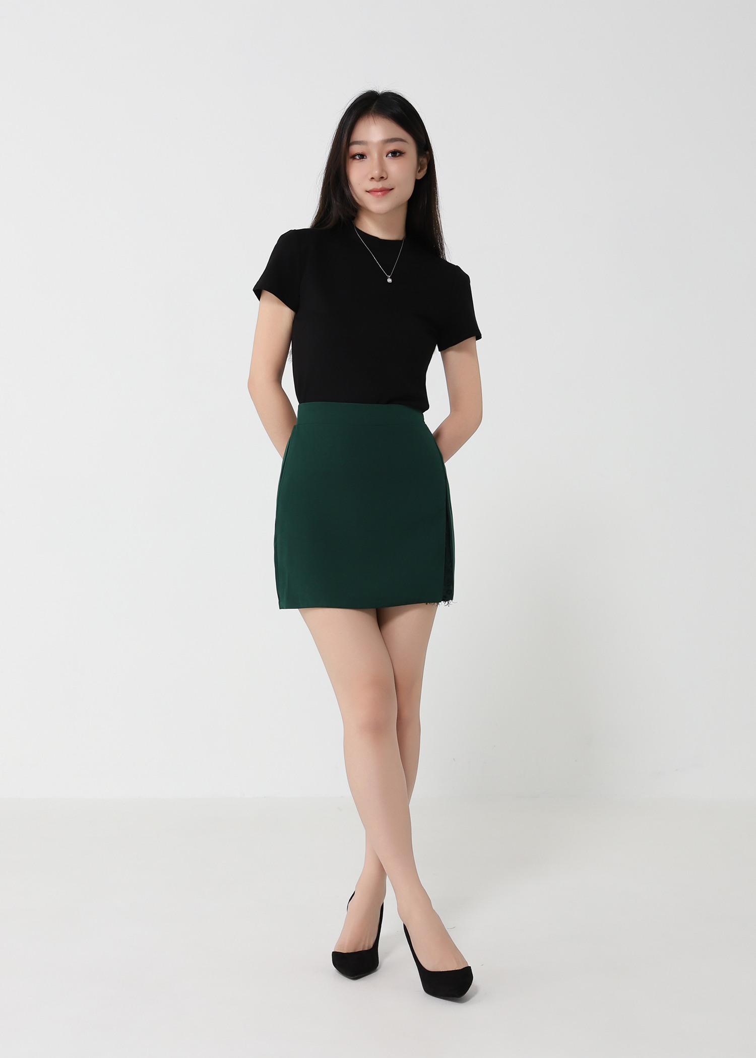 High Waist With Lace Split Skirt Pants 