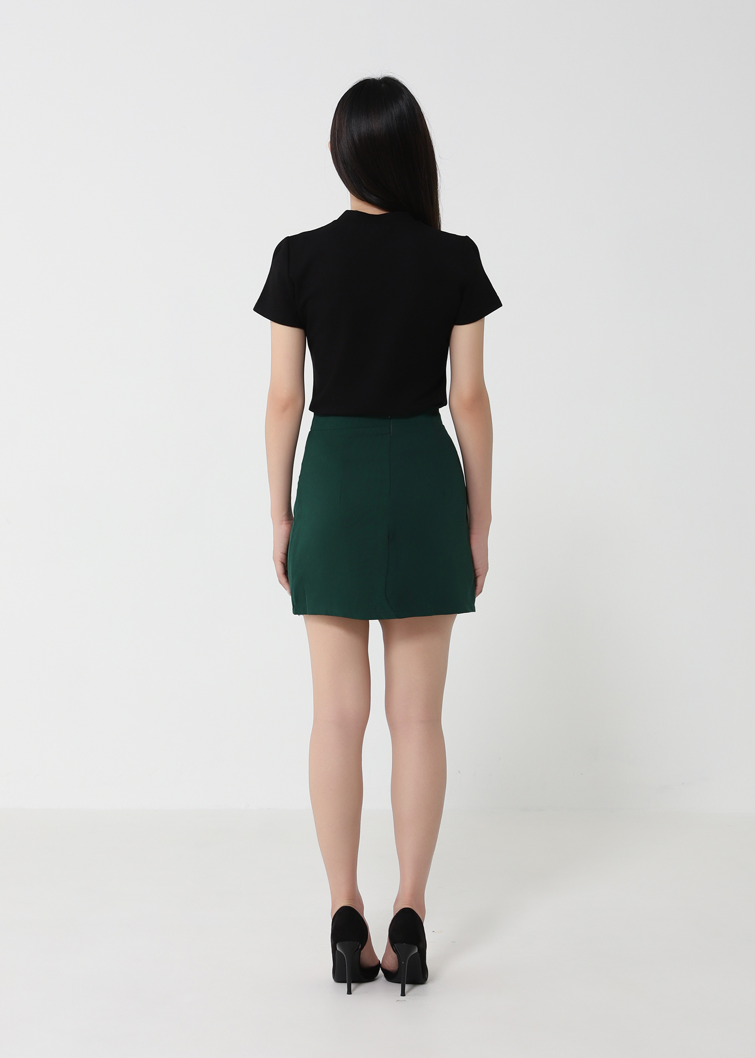 High Waist With Lace Split Skirt Pants 