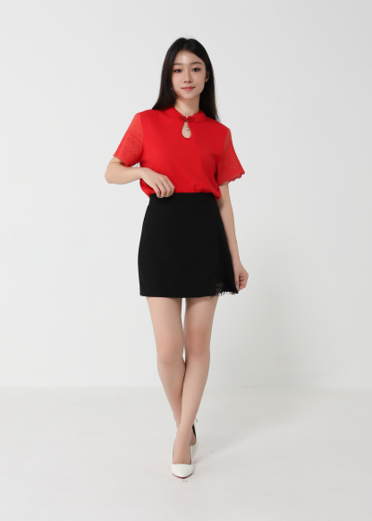 New Year Wear Eyelet Sleeve Top 