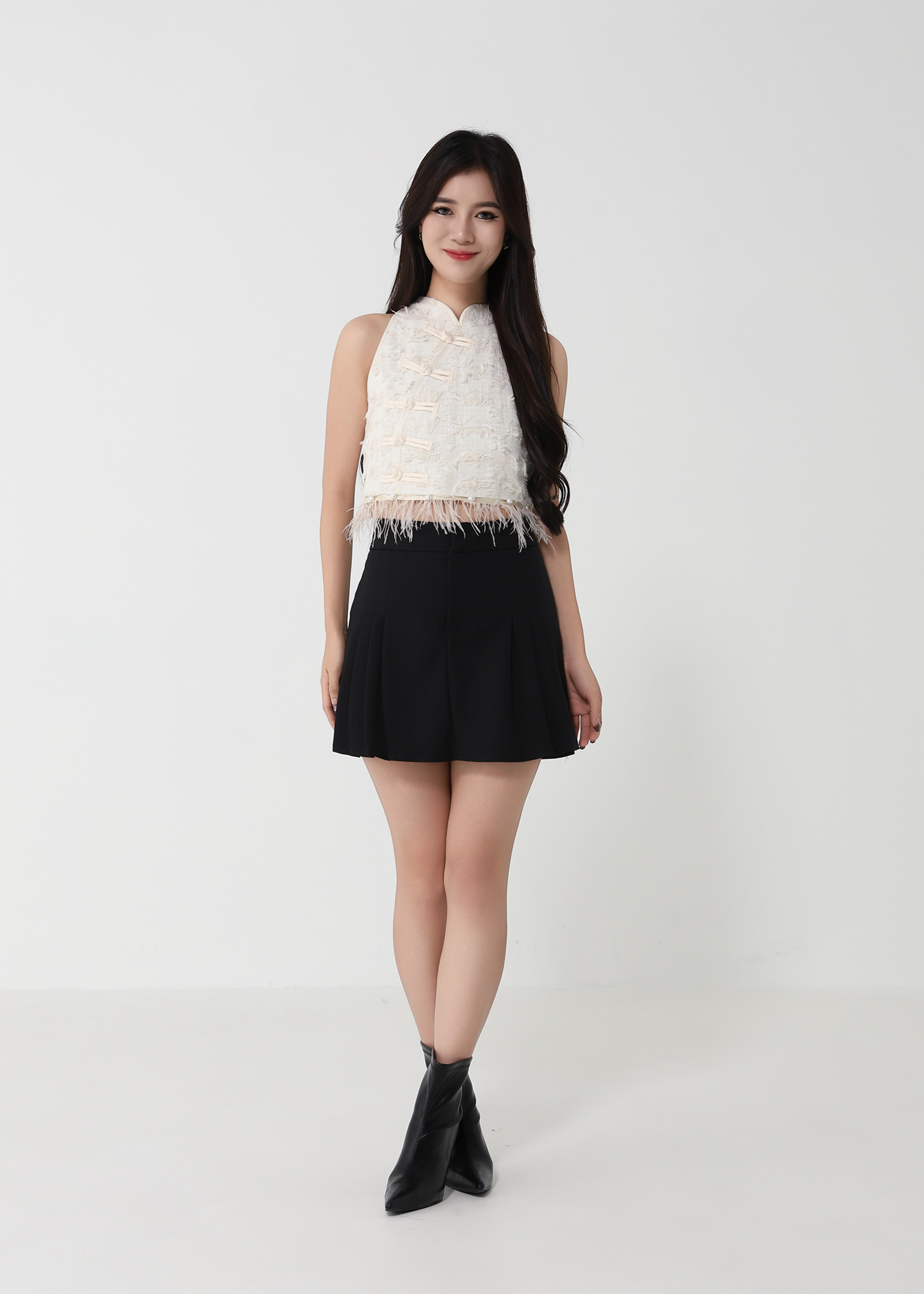 Pleated Skirt Pants 32902