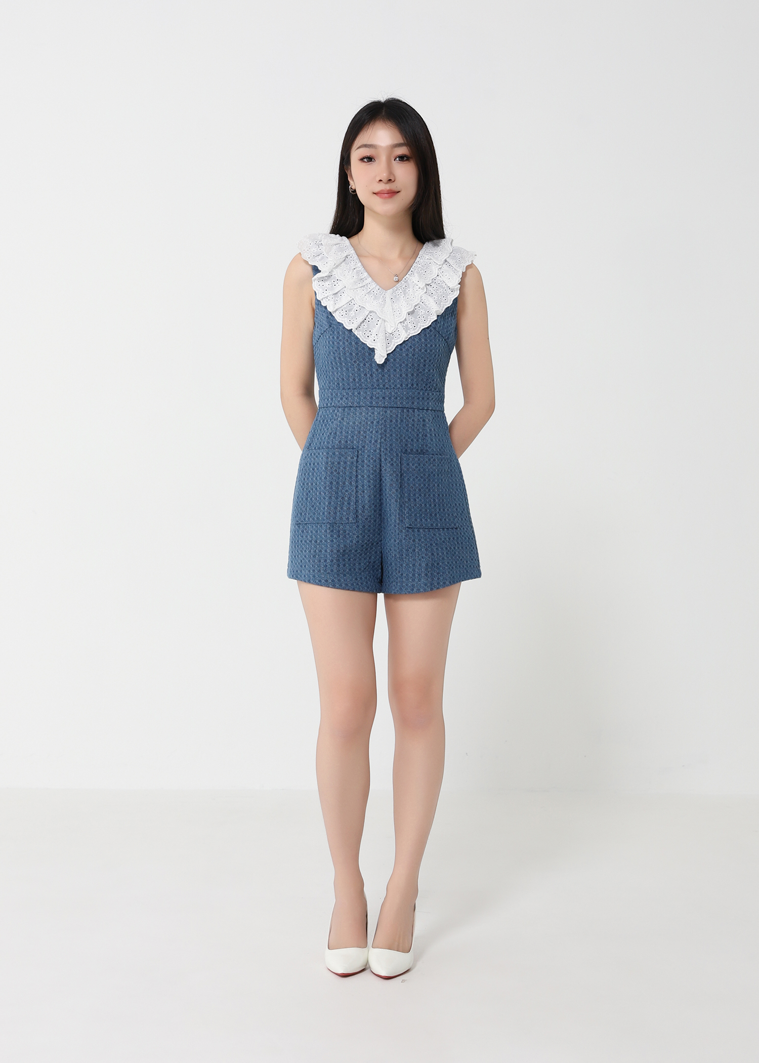 Sleeveless Denim Jumpsuit 32944