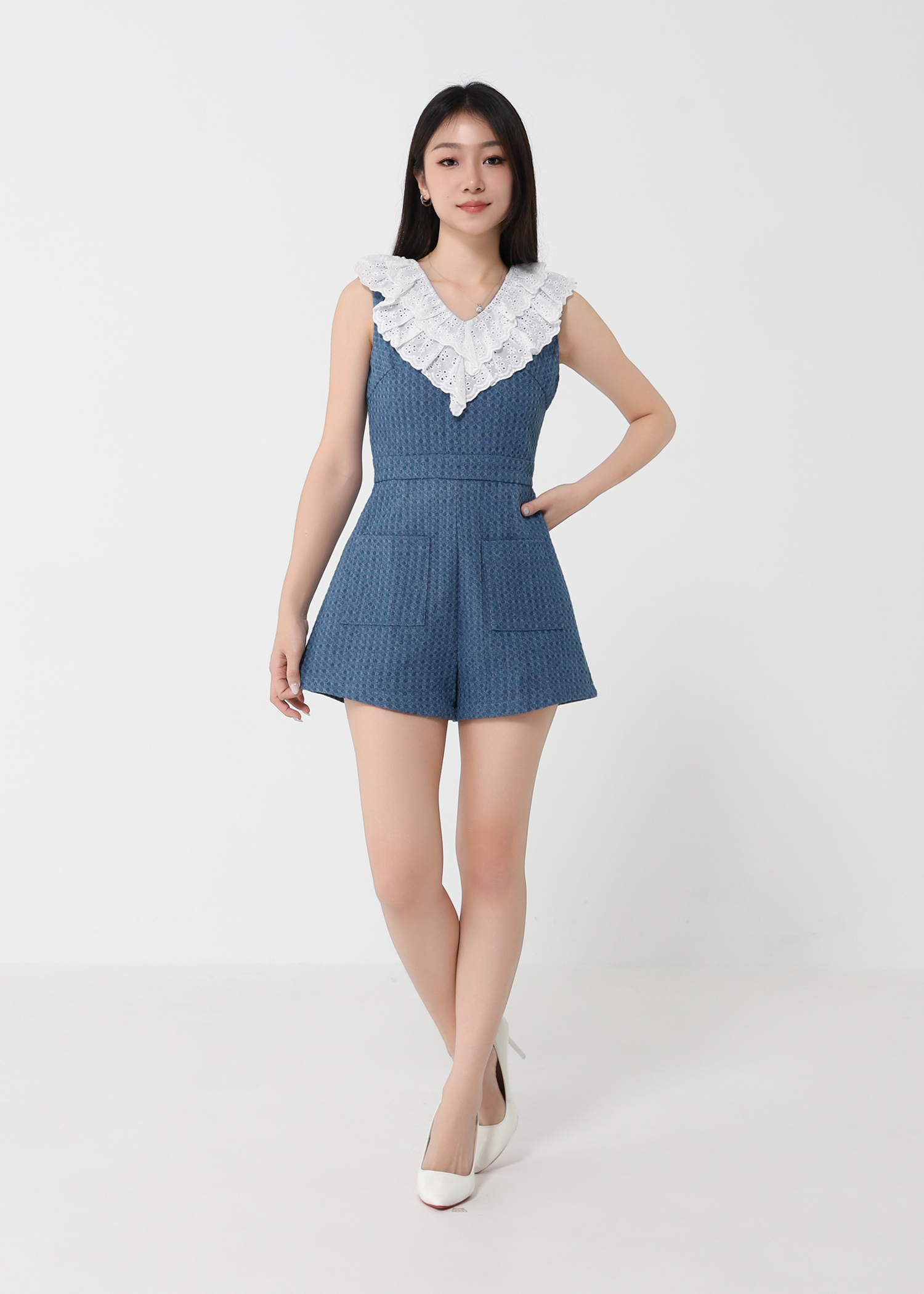 Sleeveless Denim Jumpsuit 32944