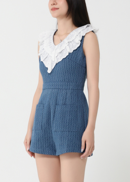 Sleeveless Denim Jumpsuit 32944