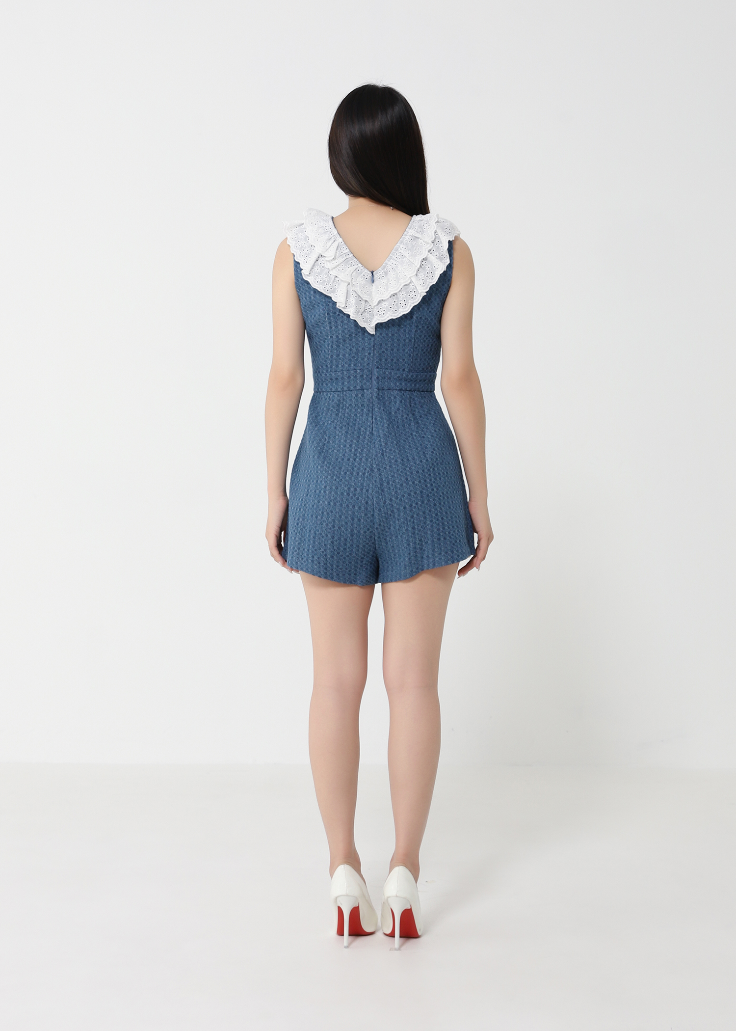 Sleeveless Denim Jumpsuit 32944