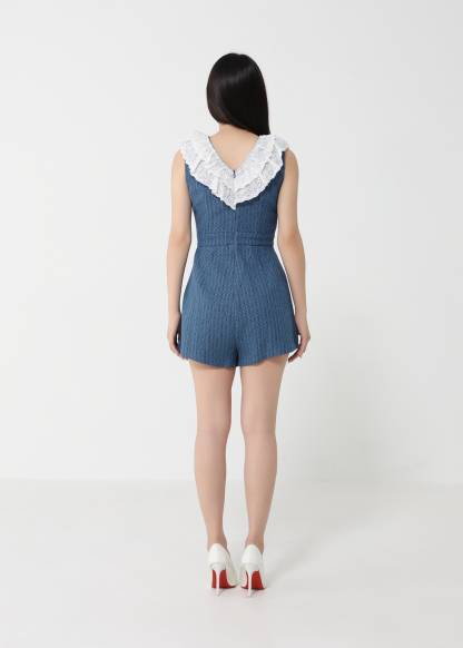 Sleeveless Denim Jumpsuit 32944