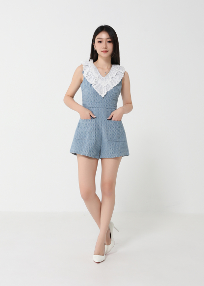 Sleeveless Denim Jumpsuit 32944