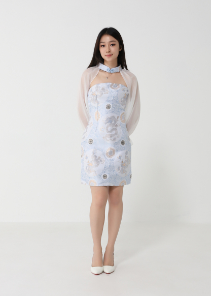 Fake Two Peice Cheongsam Dress 32957